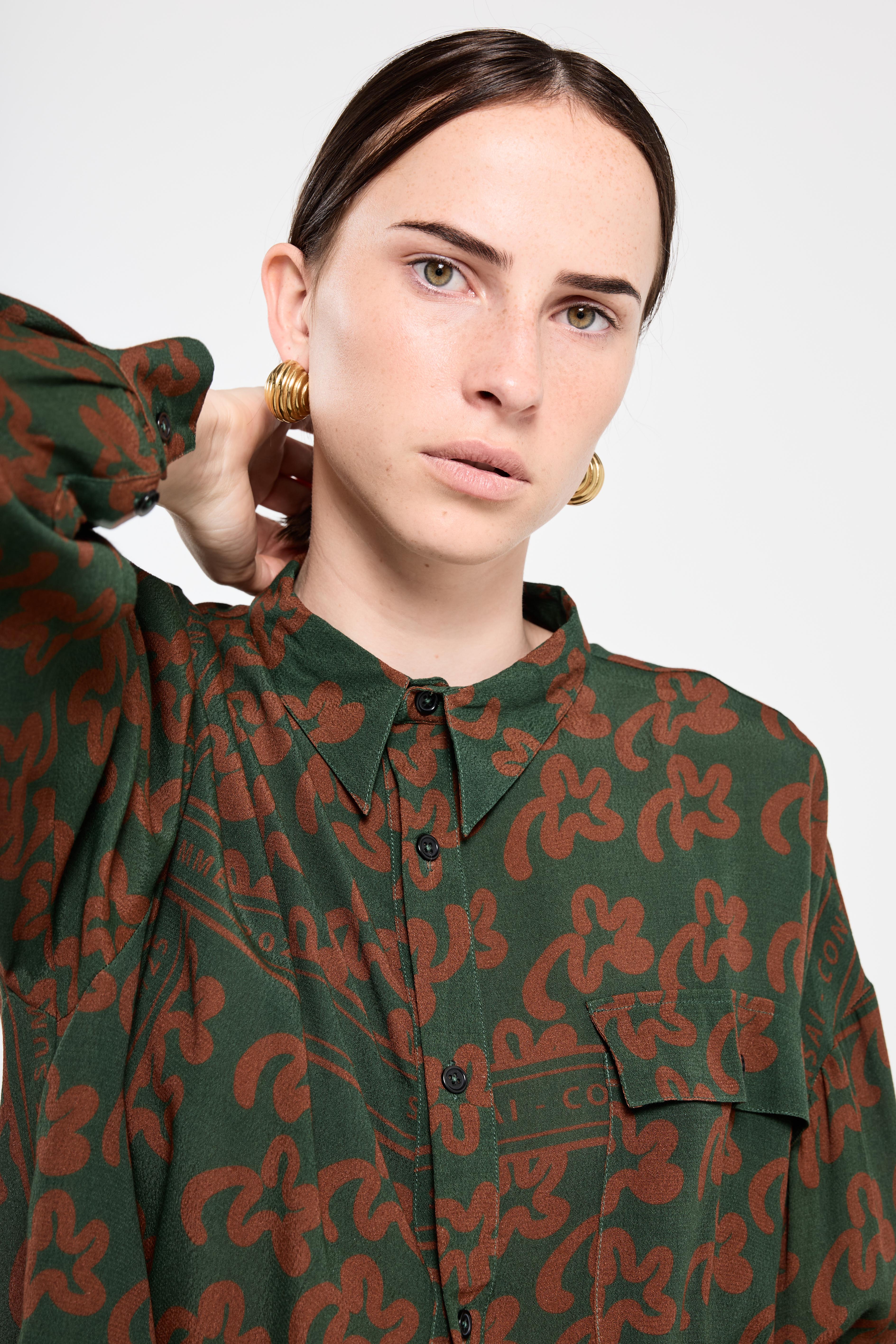 Salasai - Country Club Shirt - Green Pop Palm