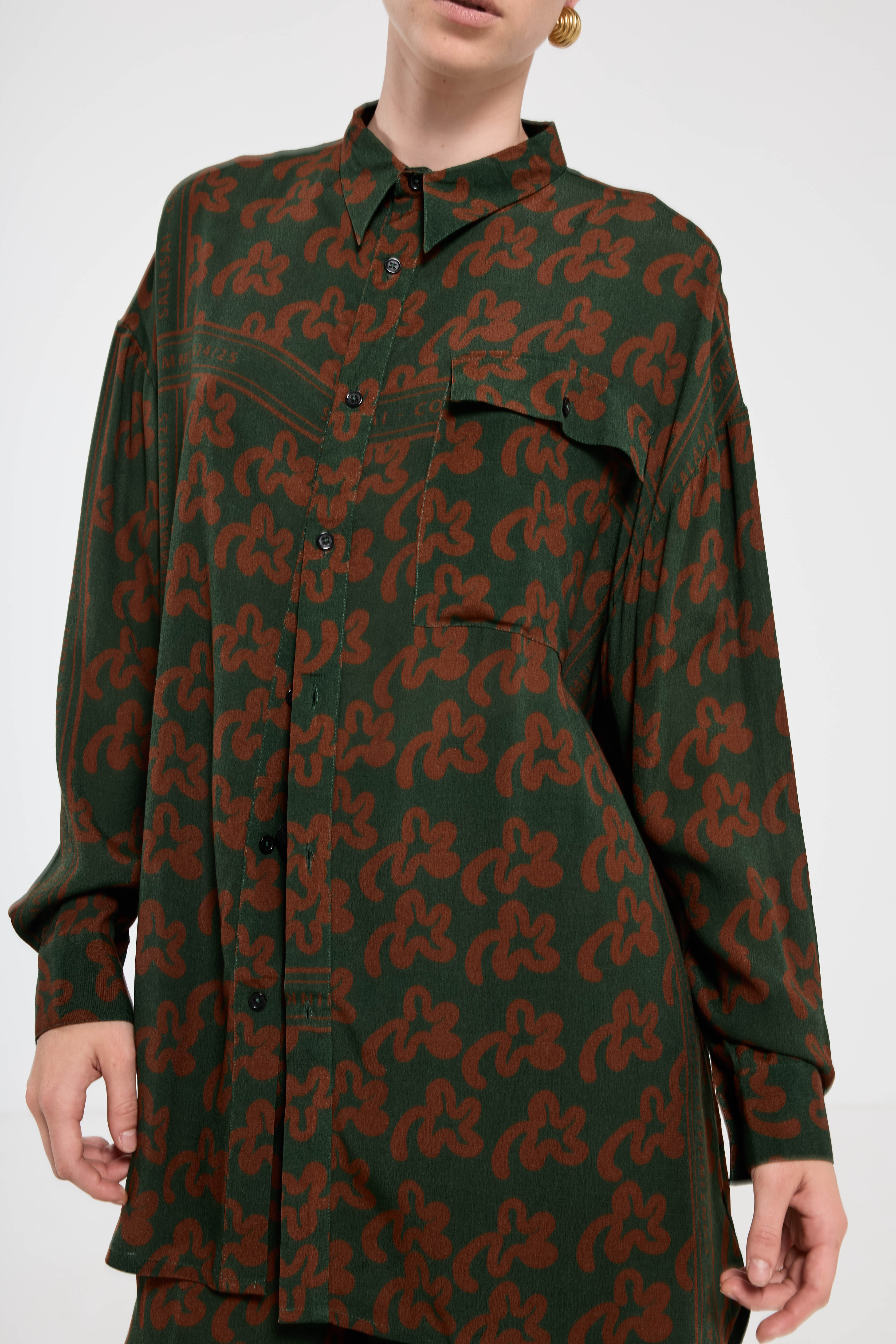 Salasai - Country Club Shirt - Green Pop Palm