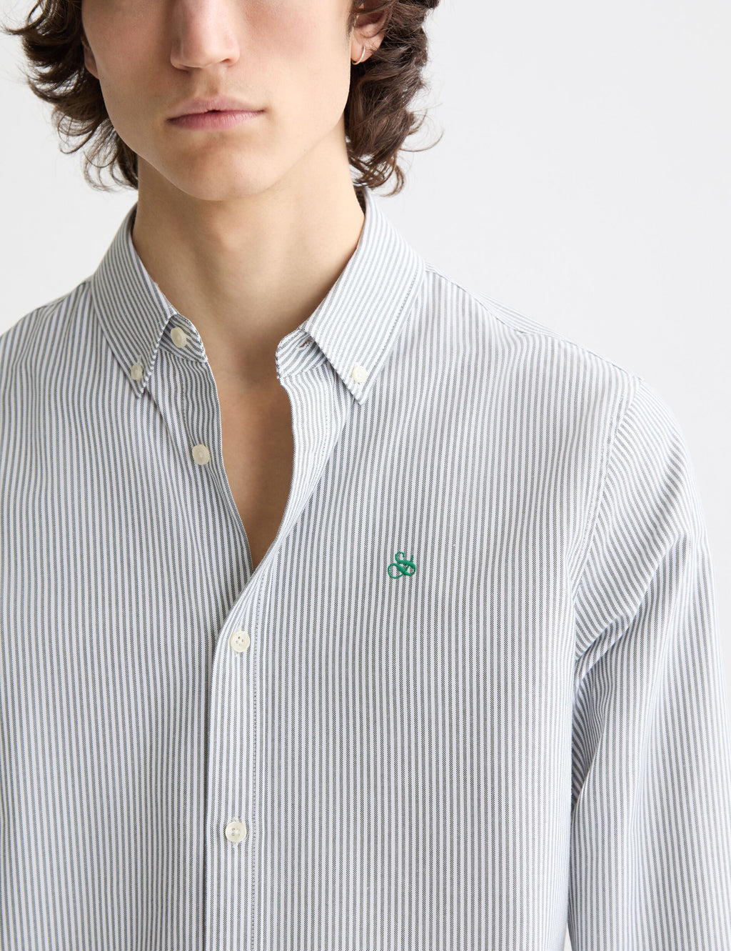 Scotch & Soda - Striped Regular Fit Shirt - Thyme Stripe