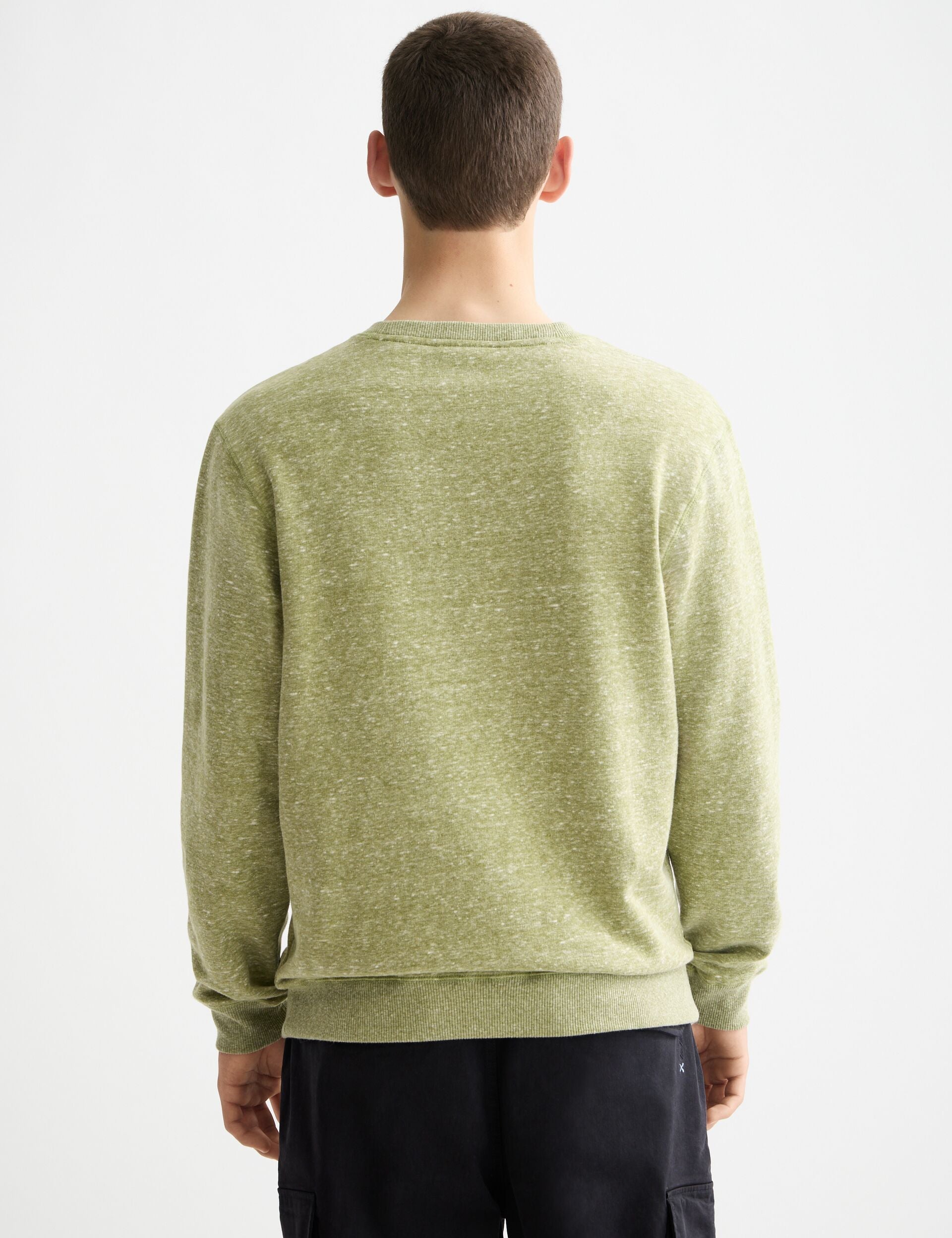 Scotch & Soda - Melange Crew Neck Sweatshirt - Calla Green Melange
