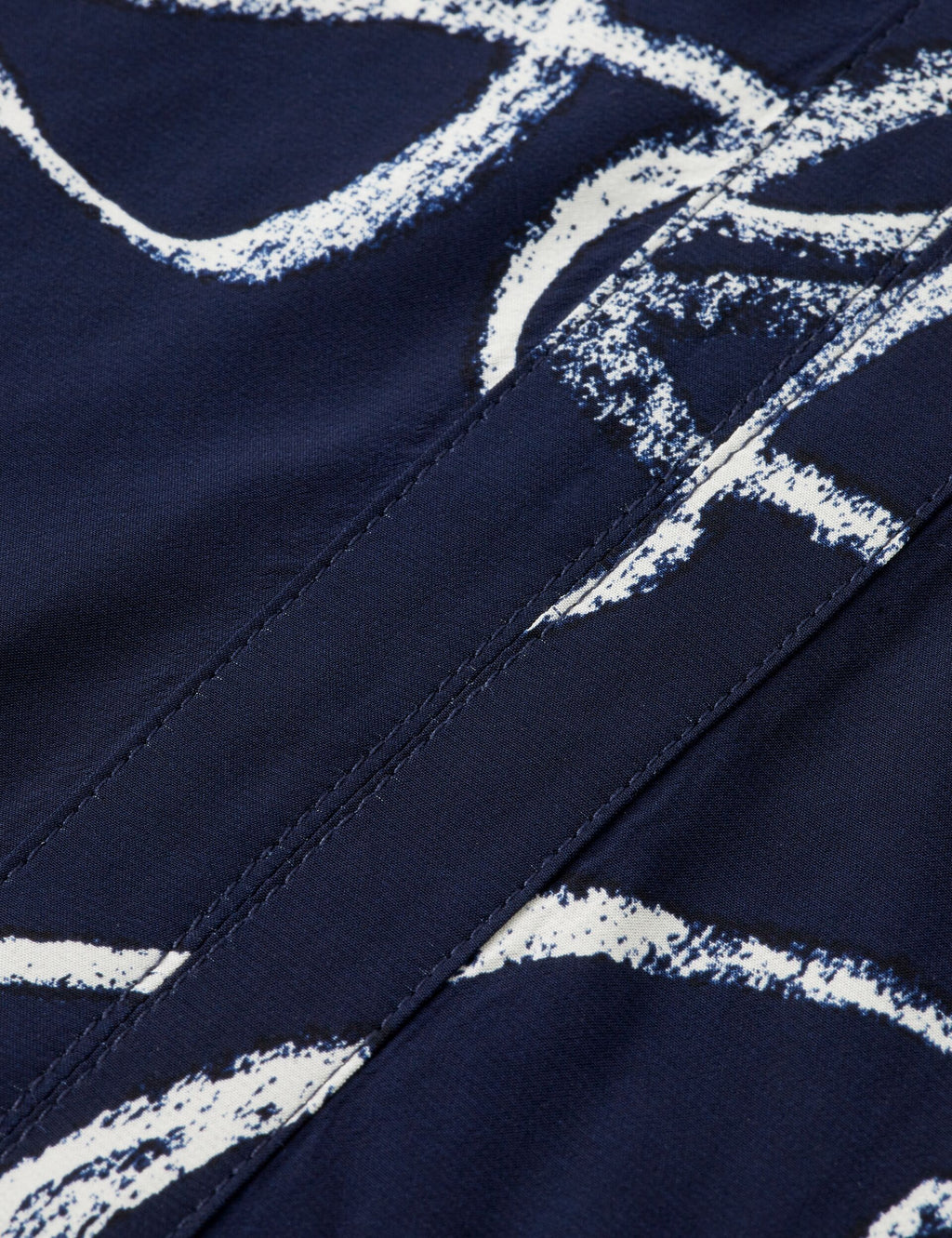 Maison Scotch - Drawstring Cuffs Blouse - Ribbon Navy AOP