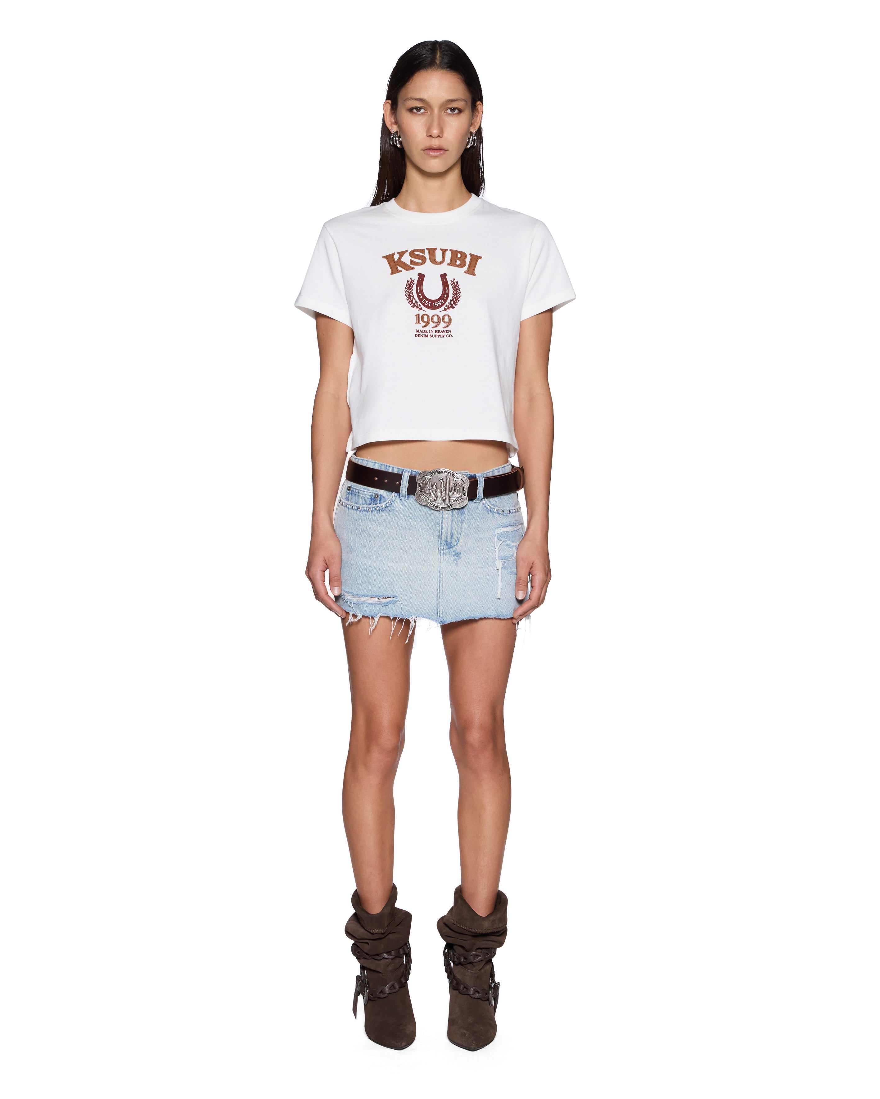 Ksubi - Ranch Shrunken SS Tee - Vintage White