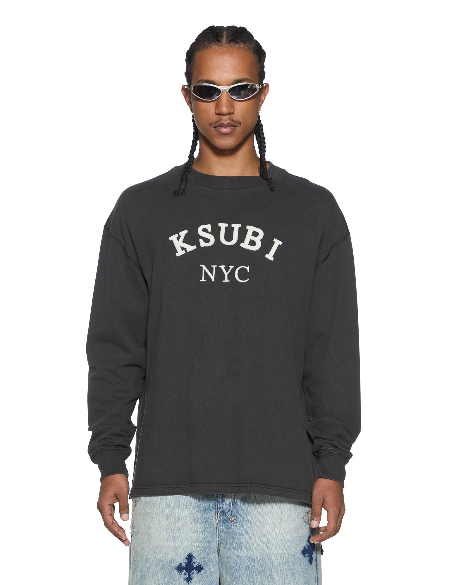 Ksubi - Laybel Ekcess LS Tee - Washed Black