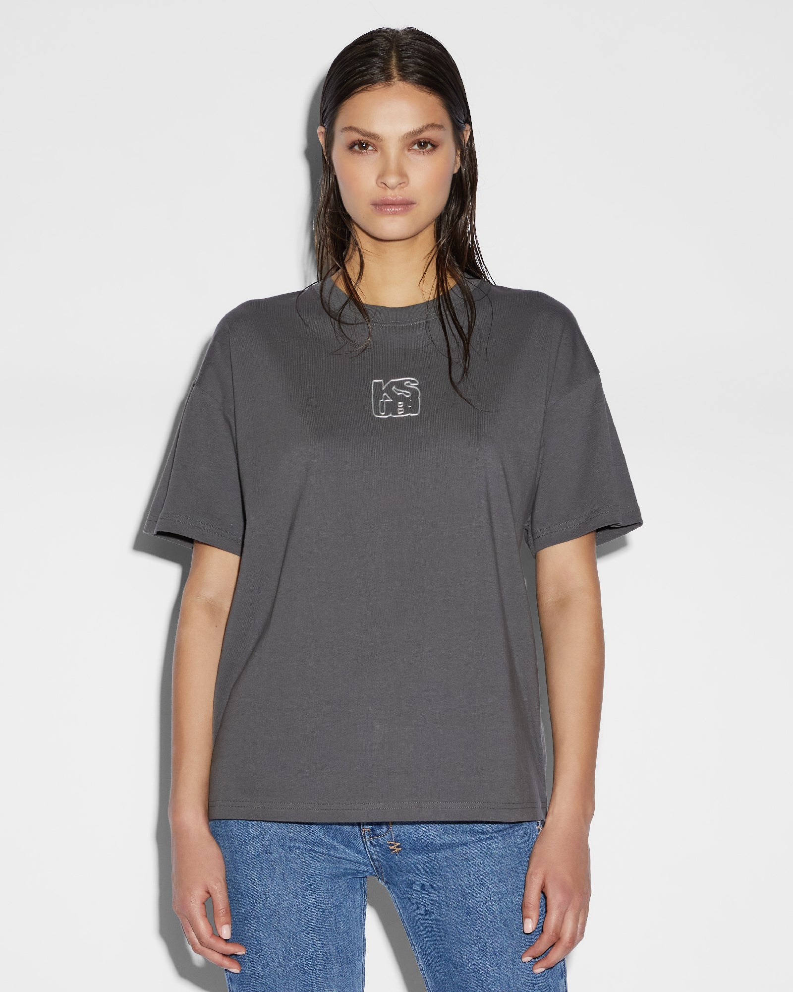 Ksubi - Stacked Oh G SS Tee - Charcoal