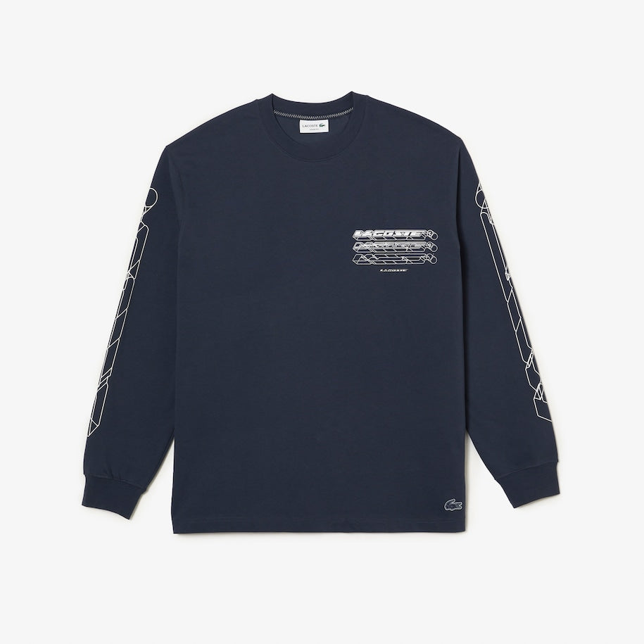 Lacoste - Active Loose Fit LS Tee - Blue