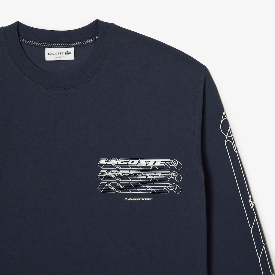 Lacoste - Active Loose Fit LS Tee - Blue