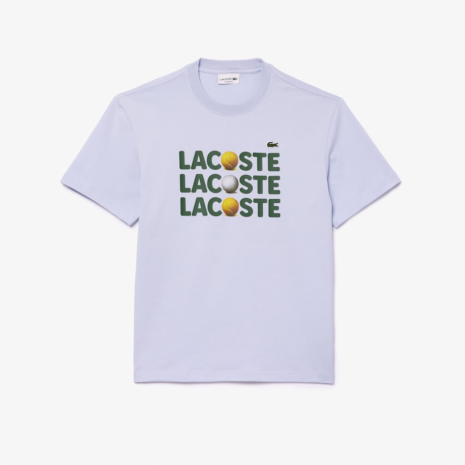 Lacoste - Heavy Cotton Ball Print Tee - Phoenix Blue