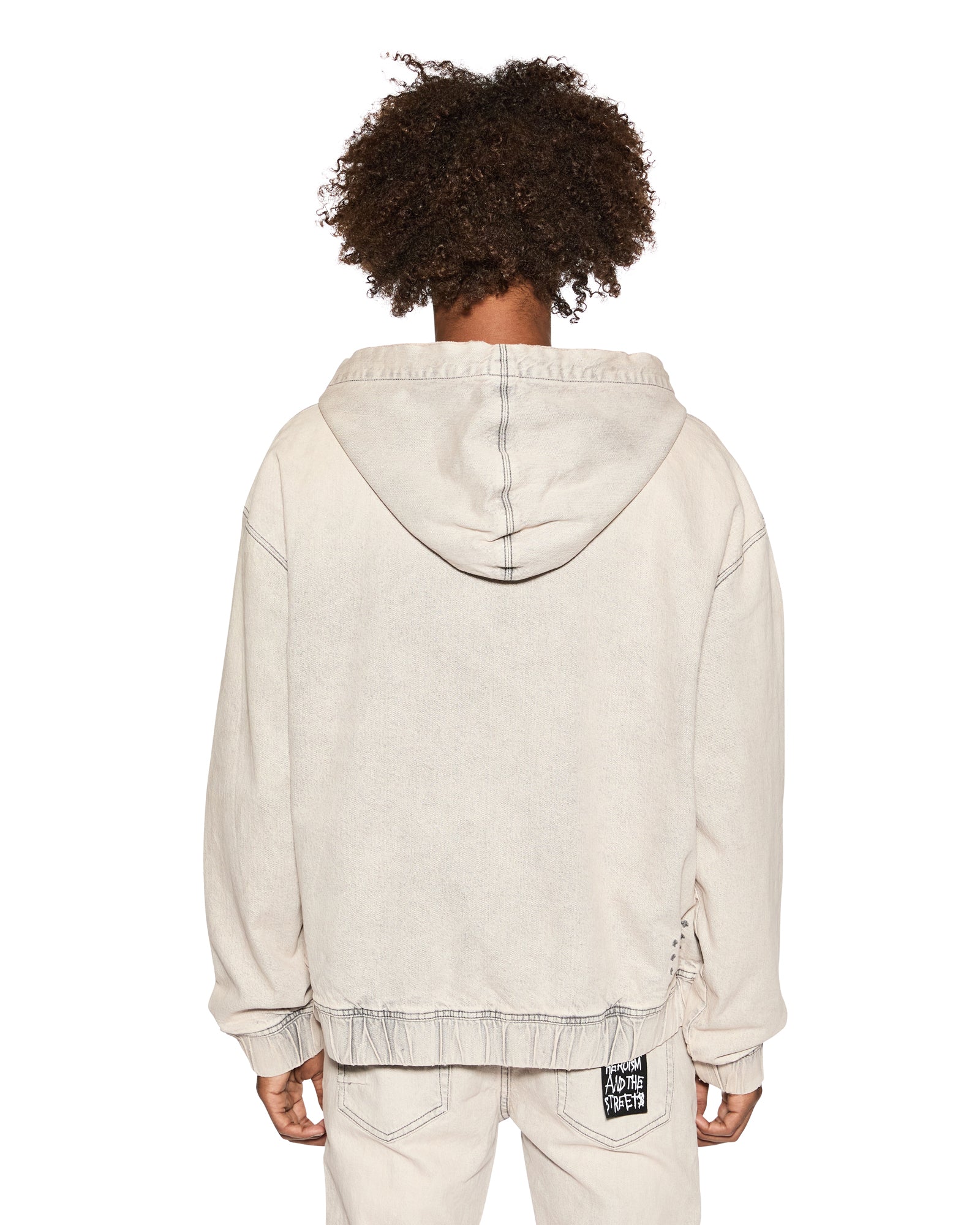 Ksubi - Zipped Denim Padded Hoodie - Pluto