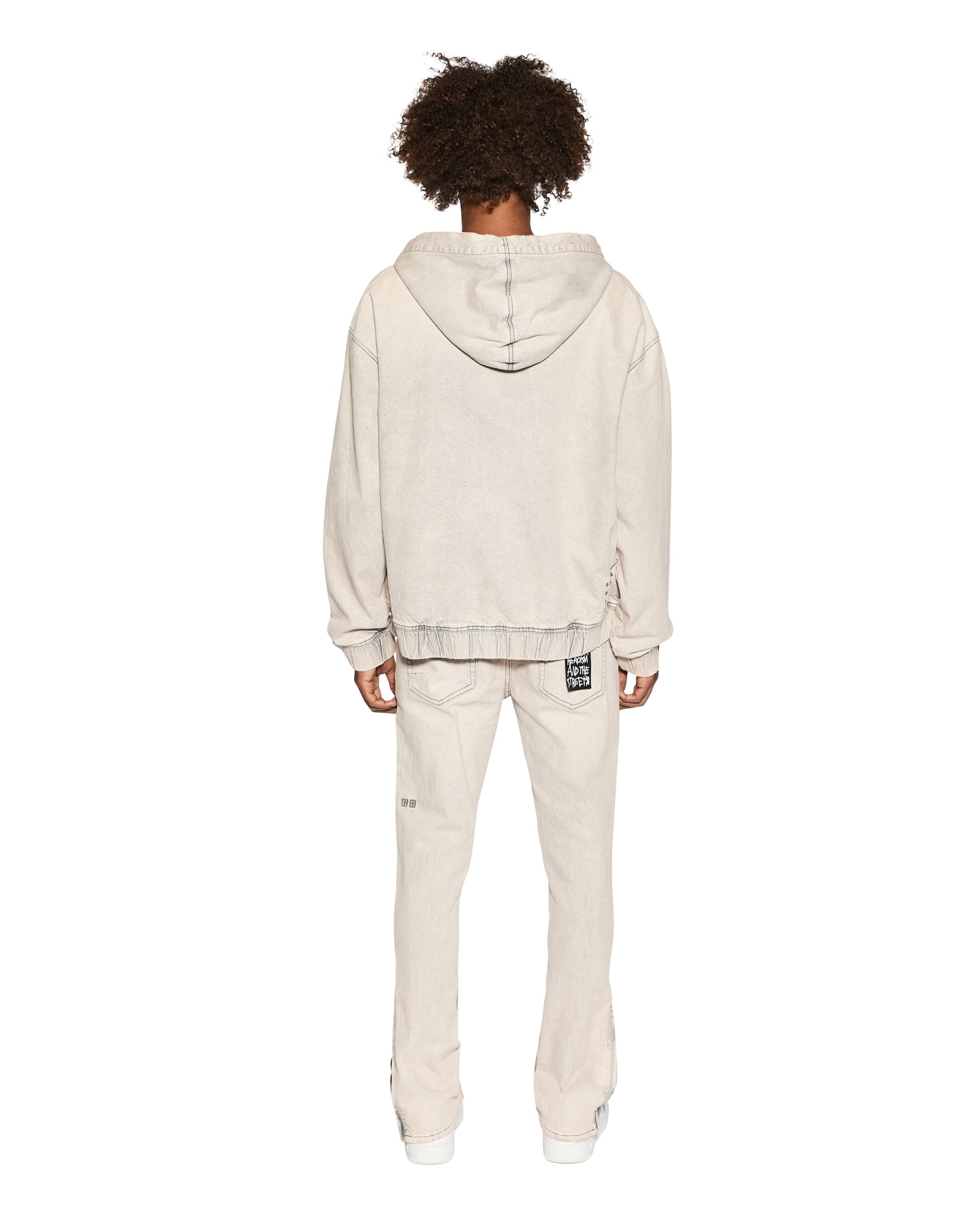 Ksubi - Zipped Denim Padded Hoodie - Pluto