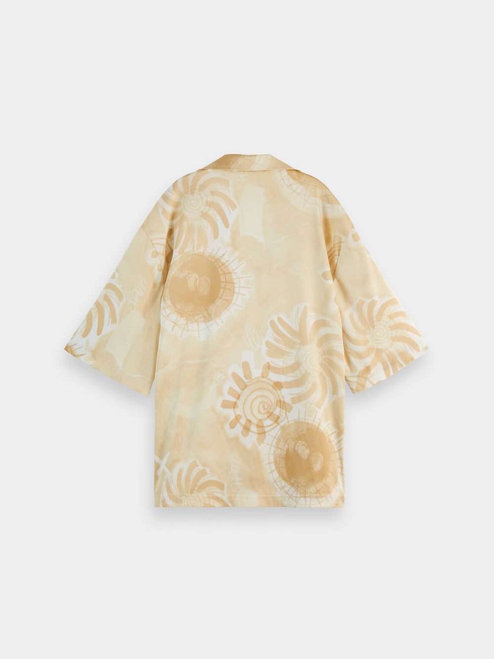 Maison Scotch - Satin Printed SS Shirt - Abstract Sun Sand