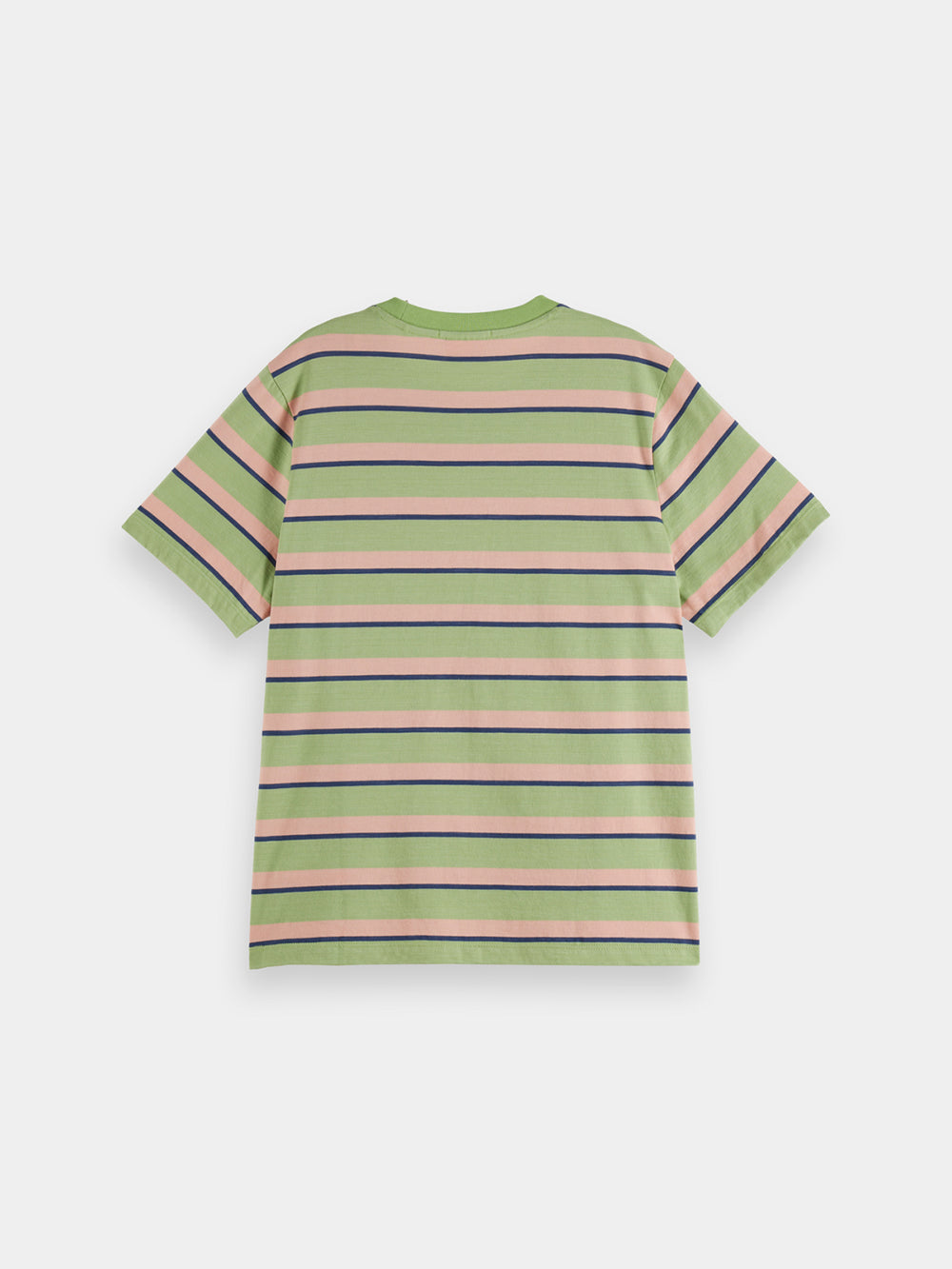Maison Scotch - Yarn Dye Striped Tee - Pistacchio/Peach