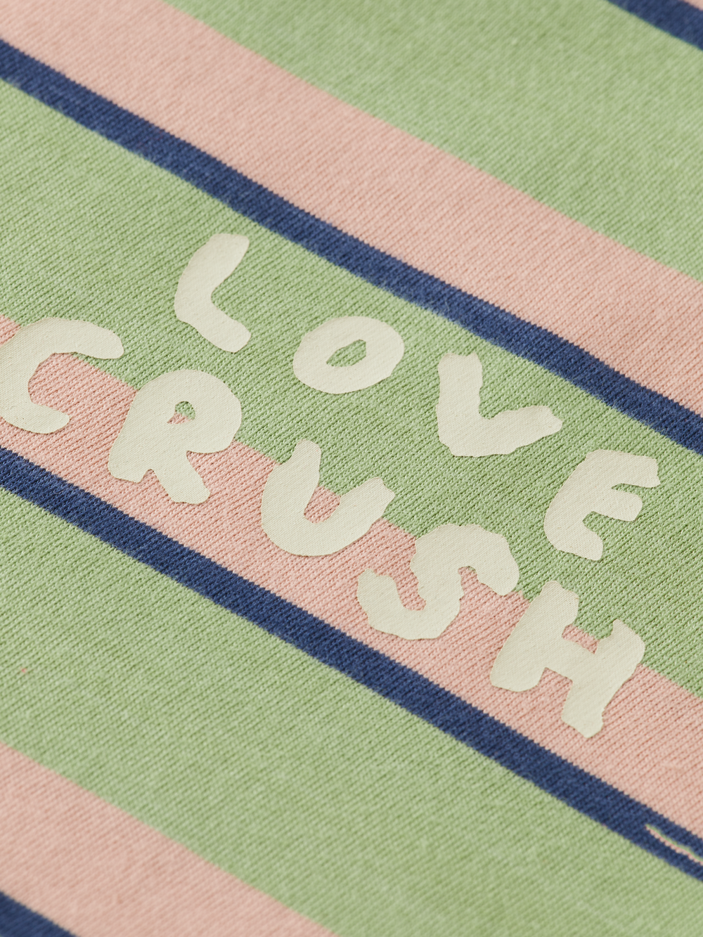 Maison Scotch - Yarn Dye Striped Tee - Pistacchio/Peach