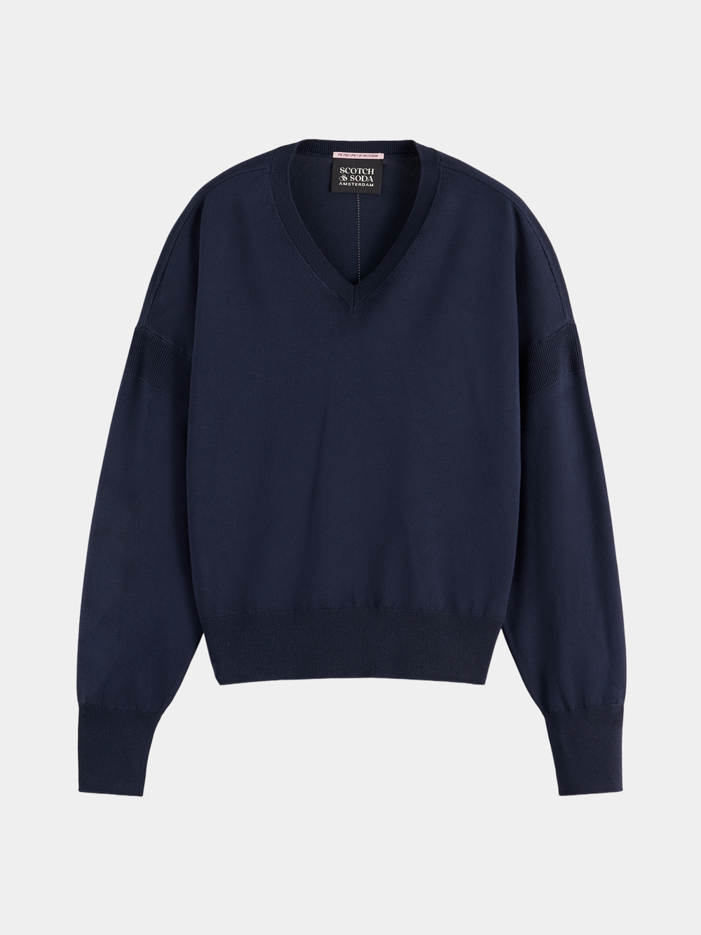 Maison Scotch - Essential V-Neck Relaxed Fit Pullover - Night