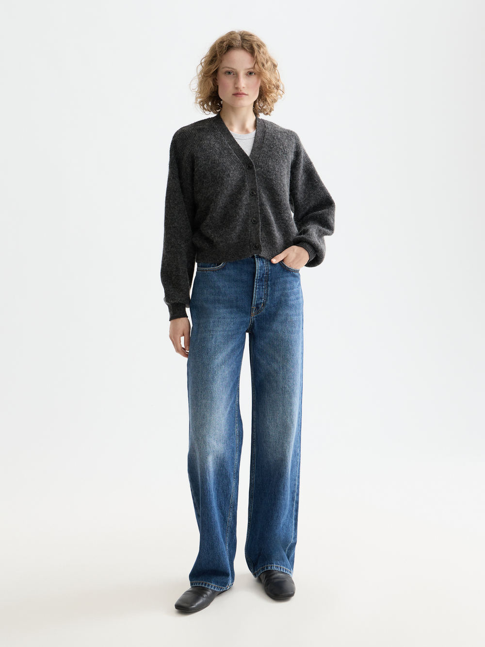 Maison Scotch - Essential Fuzzy Cardigan - Charcoal Melange