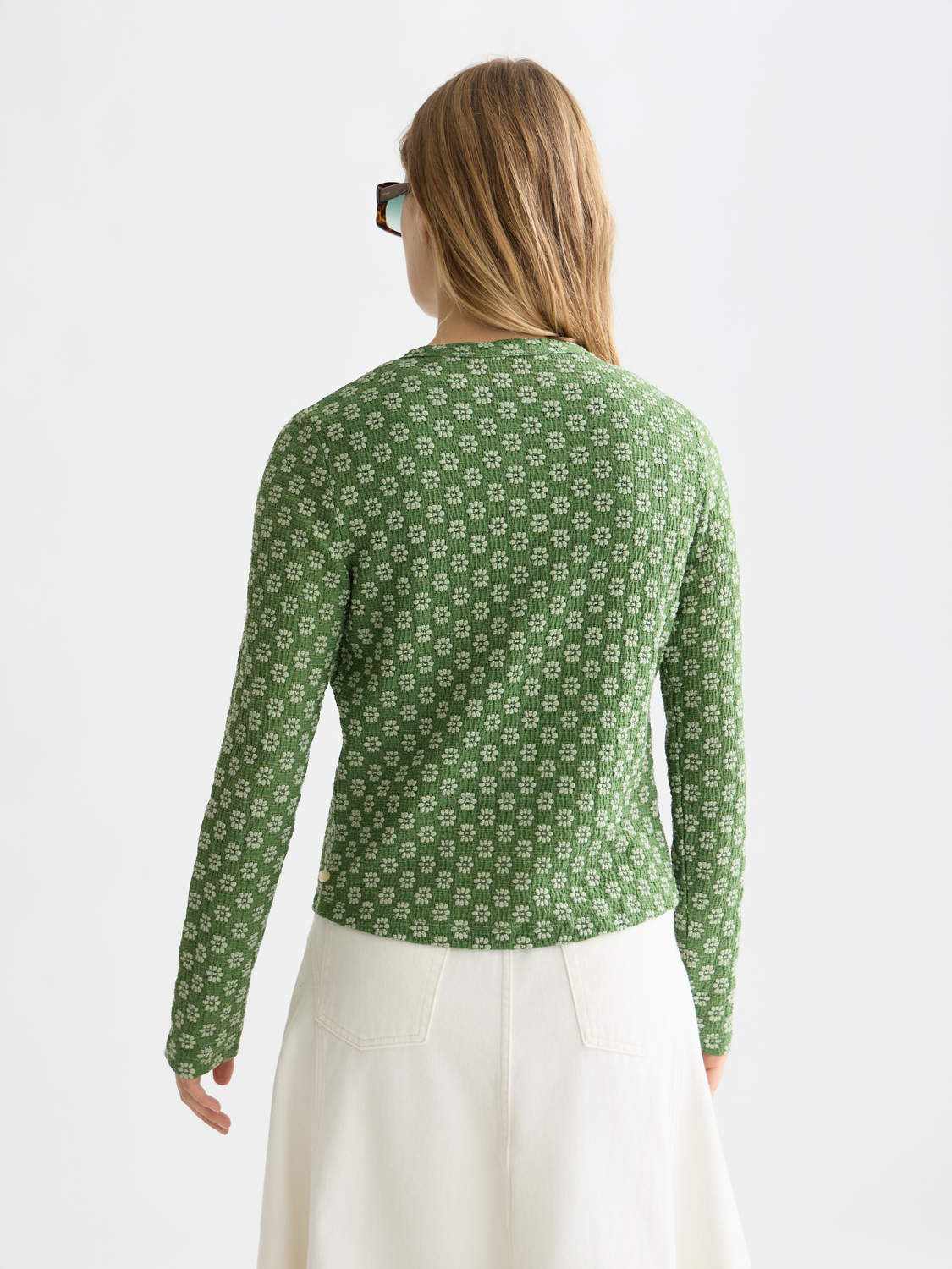 Maison Scotch - Structured Button Up LS Tee - Garden Green