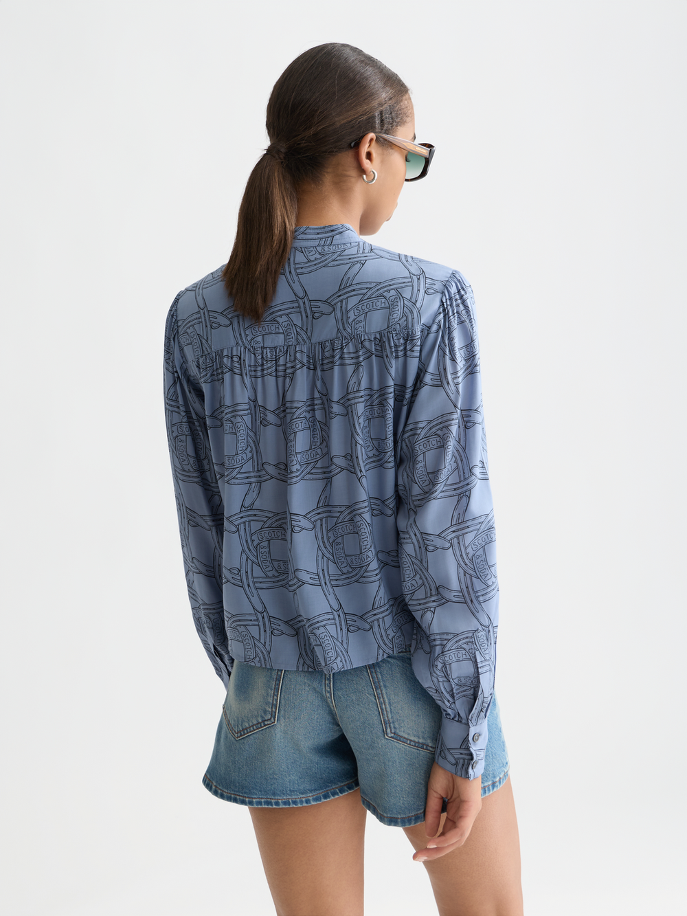 Maison Scotch - Pintuck Blouse - Horseshoes Infinity