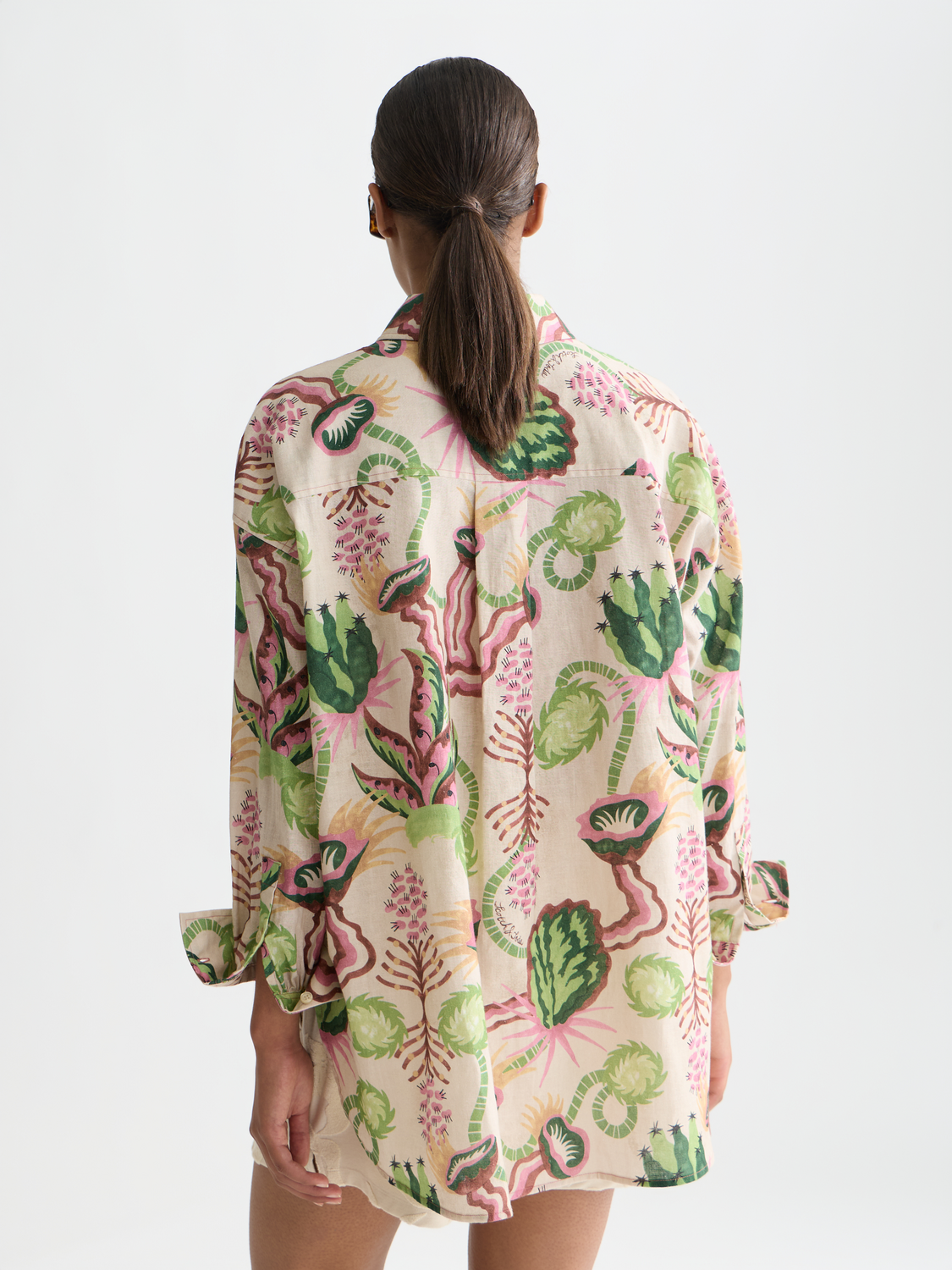 Maison Scotch - Linen Blend Printed Shirt - Desert Floral Canyon Clay