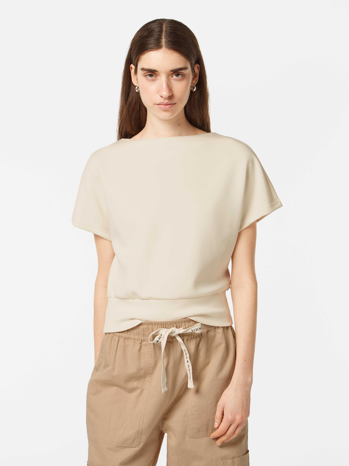 Maison Scotch - Tencel Sleeveless Sweatshirt - Soft Ice