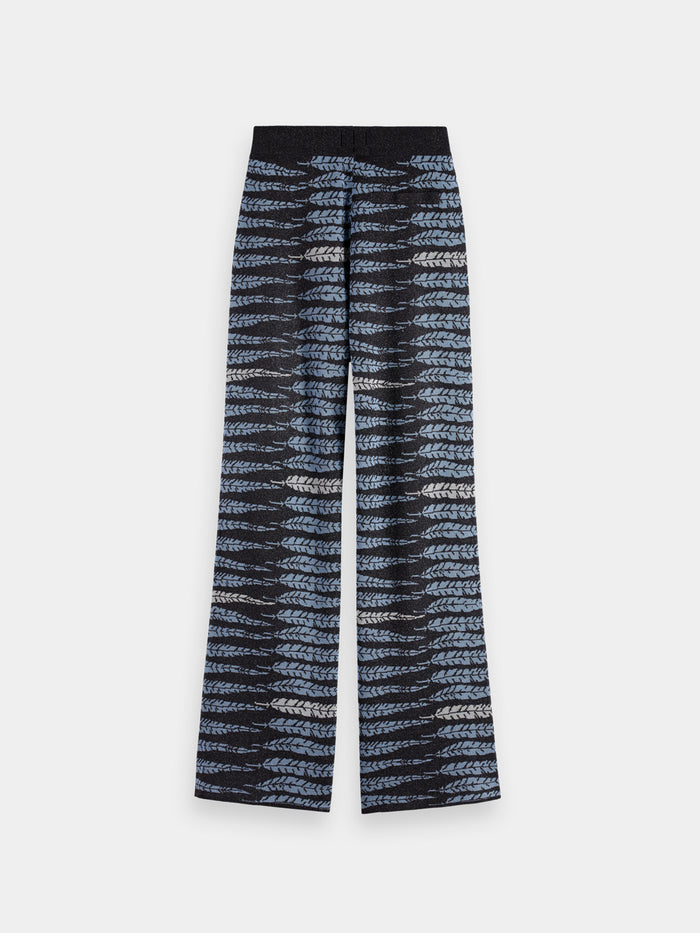 Maison Scotch - Lurex Jacquard Trousers - Charcoal Art