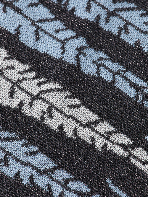 Maison Scotch - Lurex Jacquard Trousers - Charcoal Art