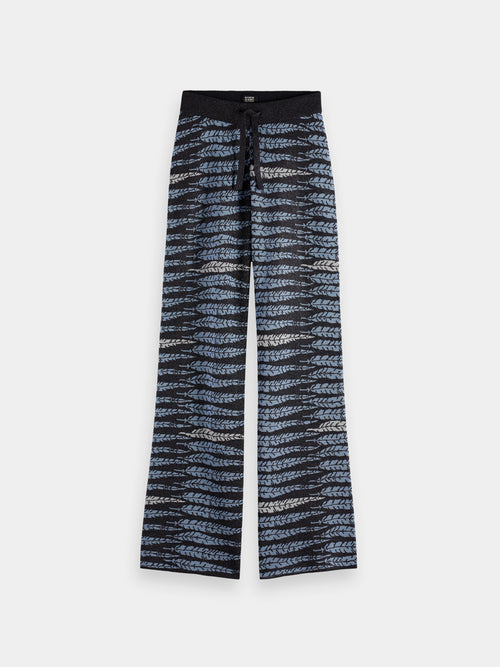 Maison Scotch - Lurex Jacquard Trousers - Charcoal Art