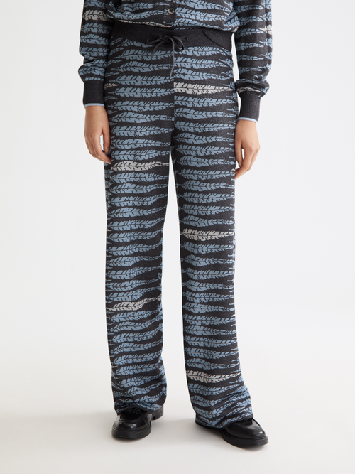Maison Scotch - Lurex Jacquard Trousers - Charcoal Art