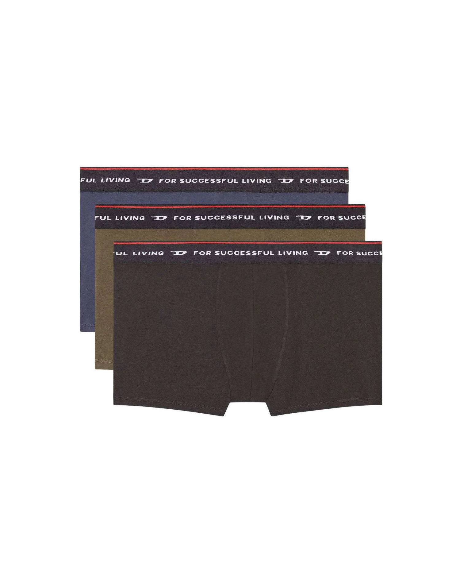 Diesel - UMBX-Damien 3 Pack Boxer - Navy/Khaki/Black