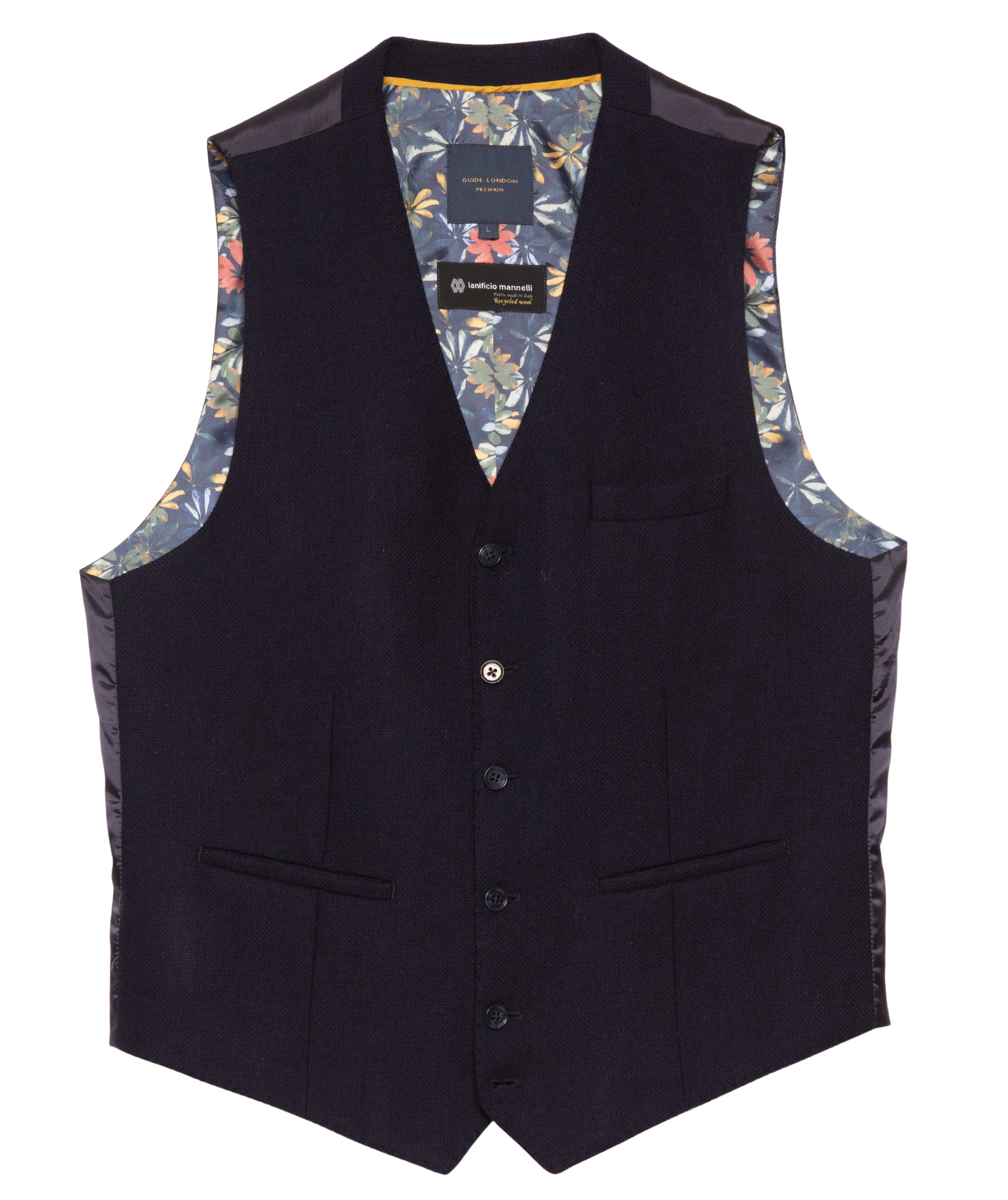 Guide London - Umbrella Leaf Waistcoat - Navy