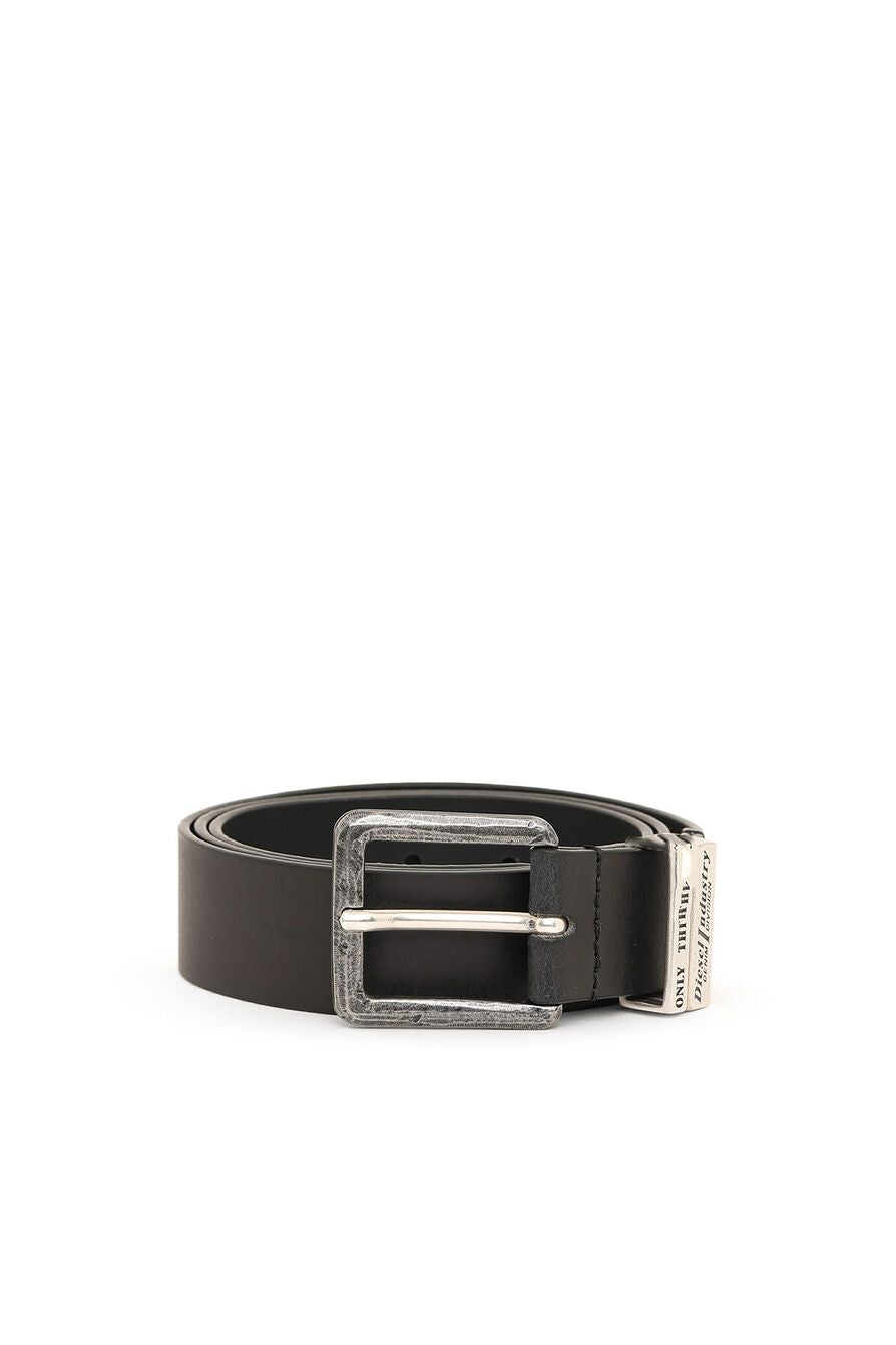Diesel - B-Guarantee-A Leather Belt - Black