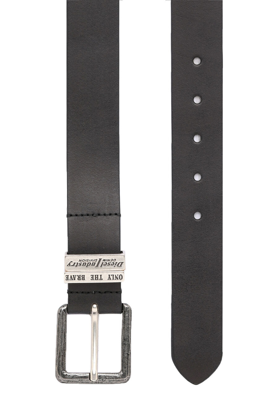 Diesel - B-Guarantee-A Leather Belt - Black