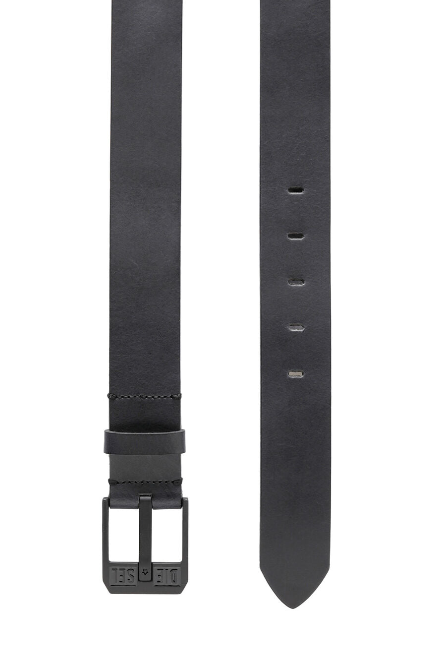 Diesel - Bluestar II Leather Belt - Dark Grey