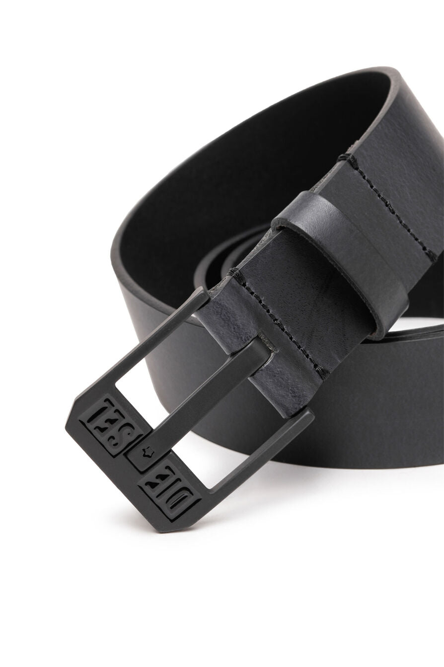 Diesel - Bluestar II Leather Belt - Dark Grey
