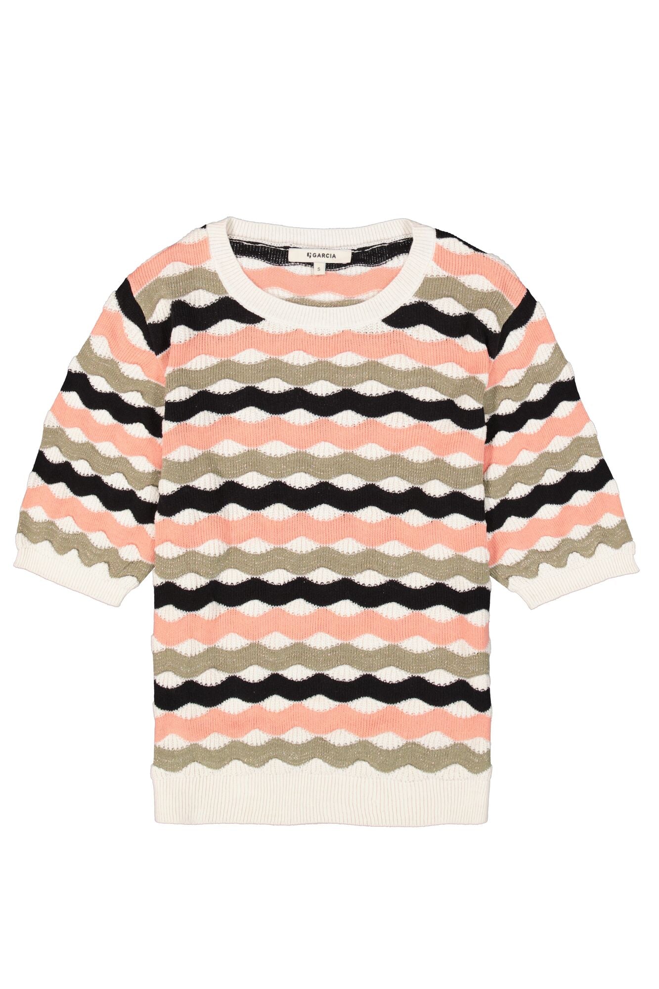 Garcia - Knit SS Pullover - Whitecap
