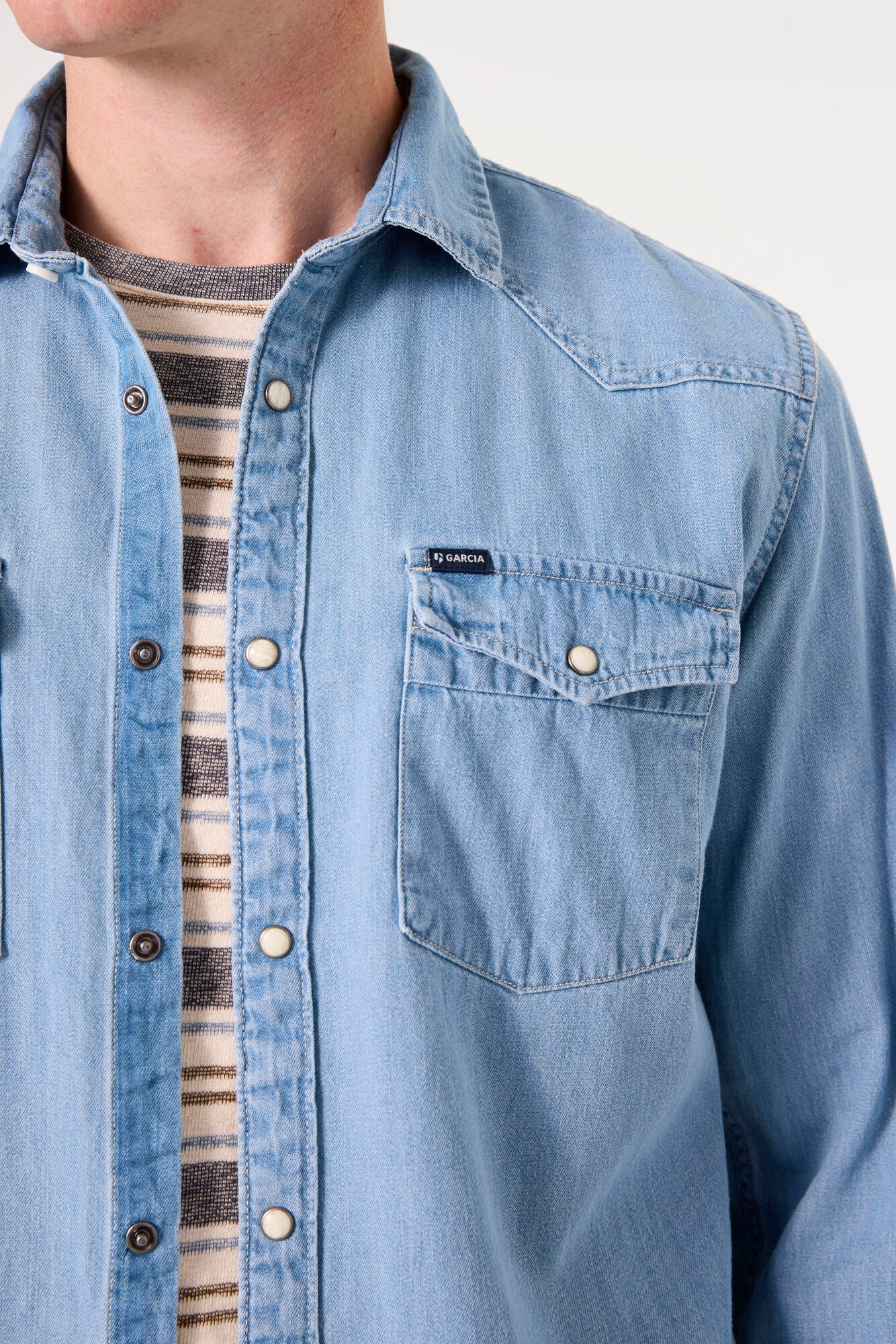Garcia - Western Denim LS Shirt - Light Used