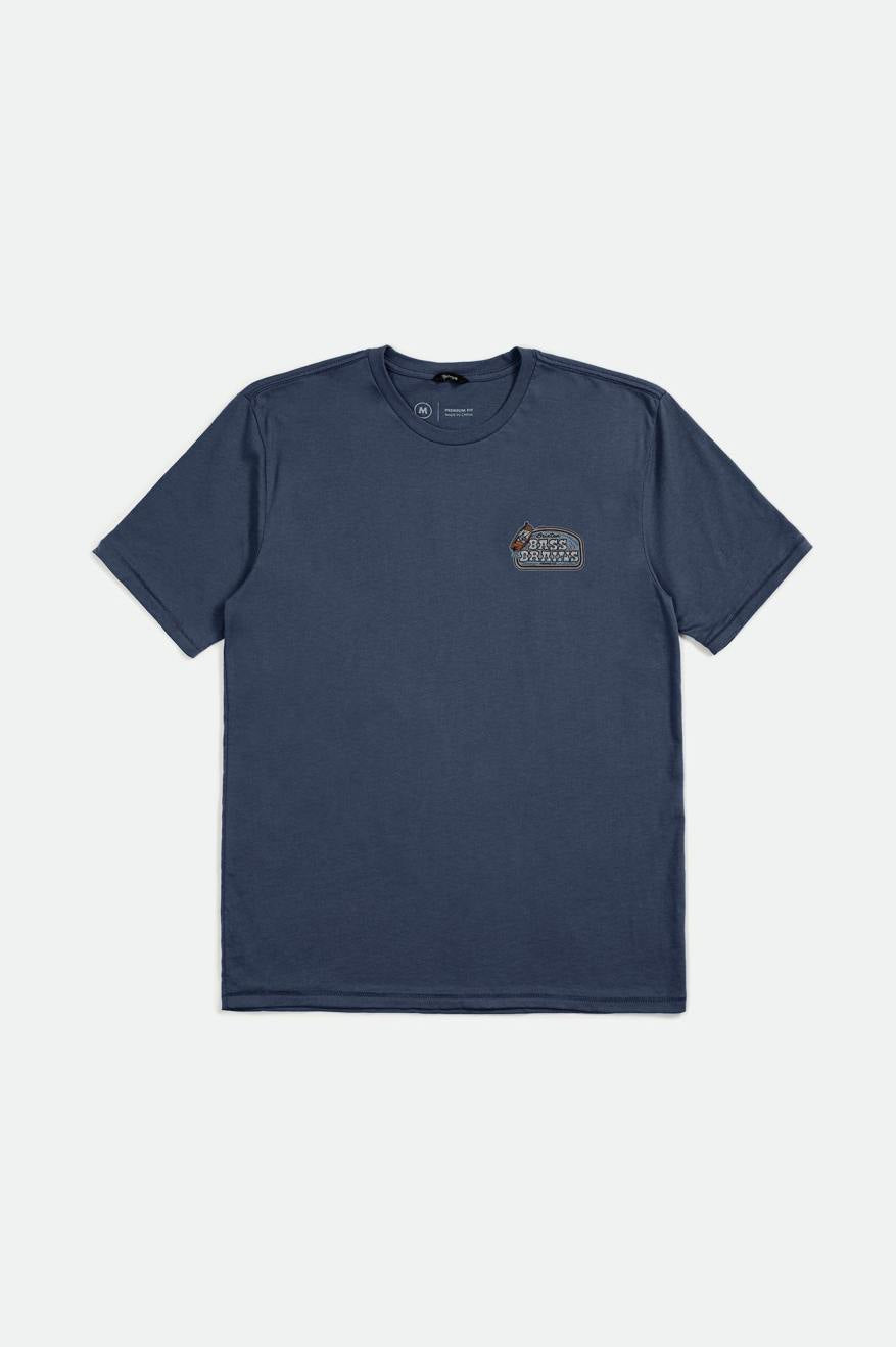 Brixton - Bass Brains Boat SS Standard Tee - Washed Navy