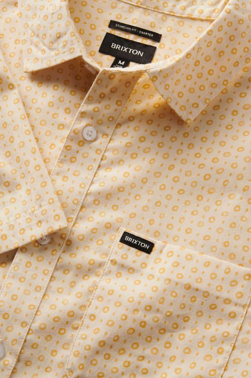 Brixton - Charter Print SS Shirt - Whitecap Micro