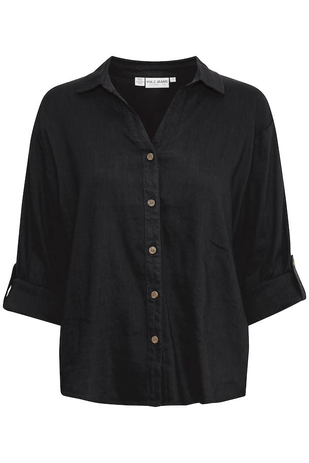 Pulz - Luca LS Shirt - Black Beauty