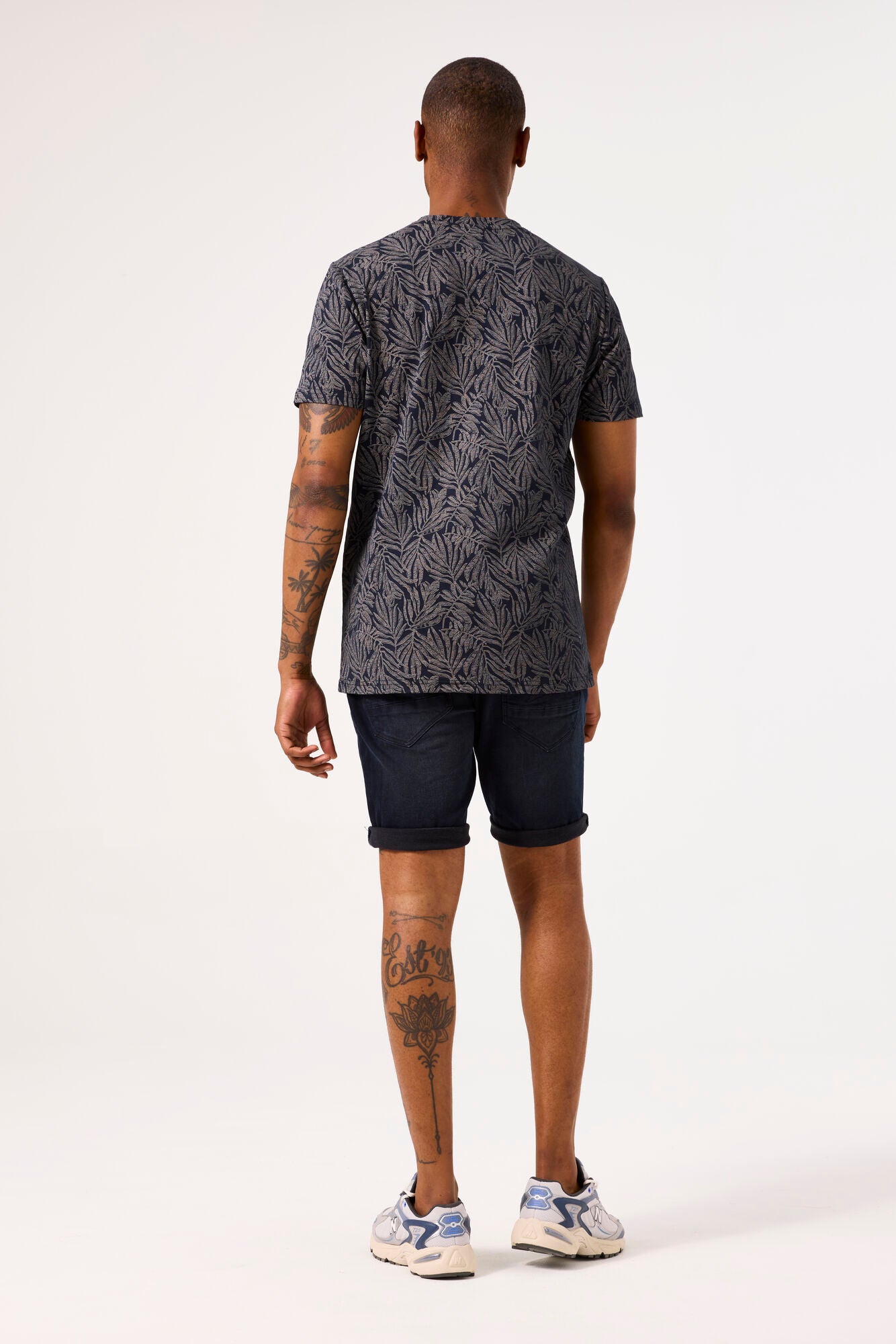 Garcia - Palm Print Tee - Deep Ink