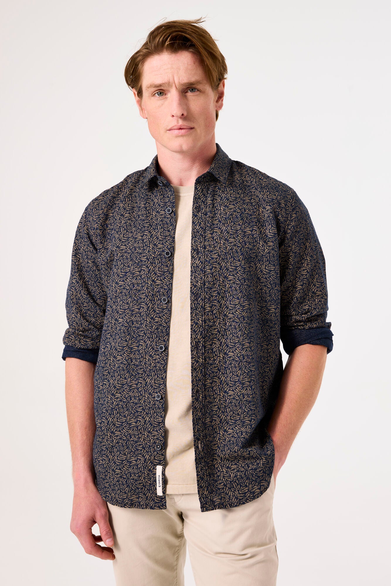 Garcia - Gold Fern LS Shirt - Deep Ink