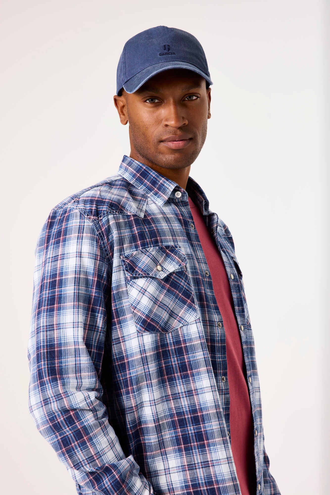 Garcia - Checkered LS Shirt - Indigo