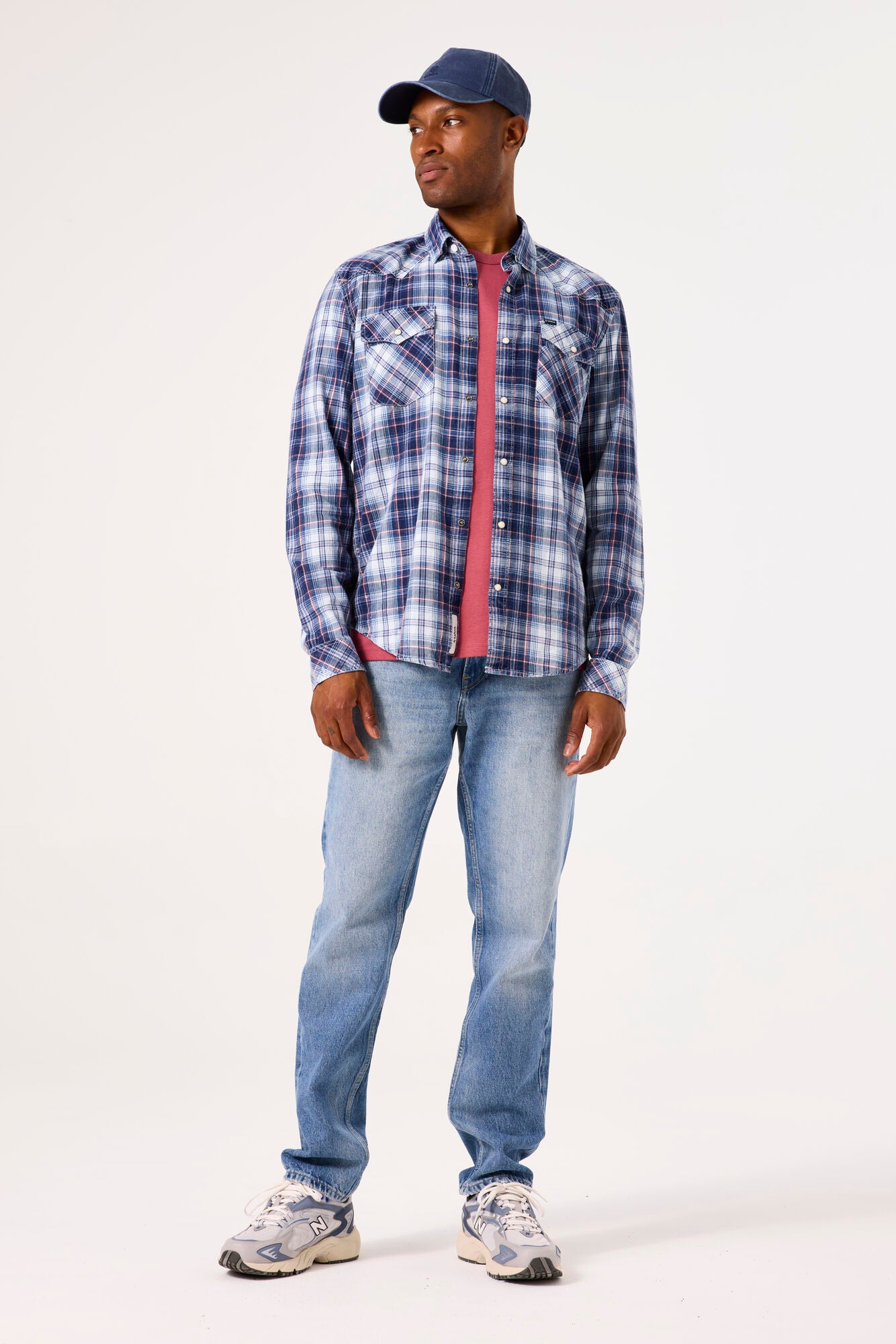 Garcia - Checkered LS Shirt - Indigo