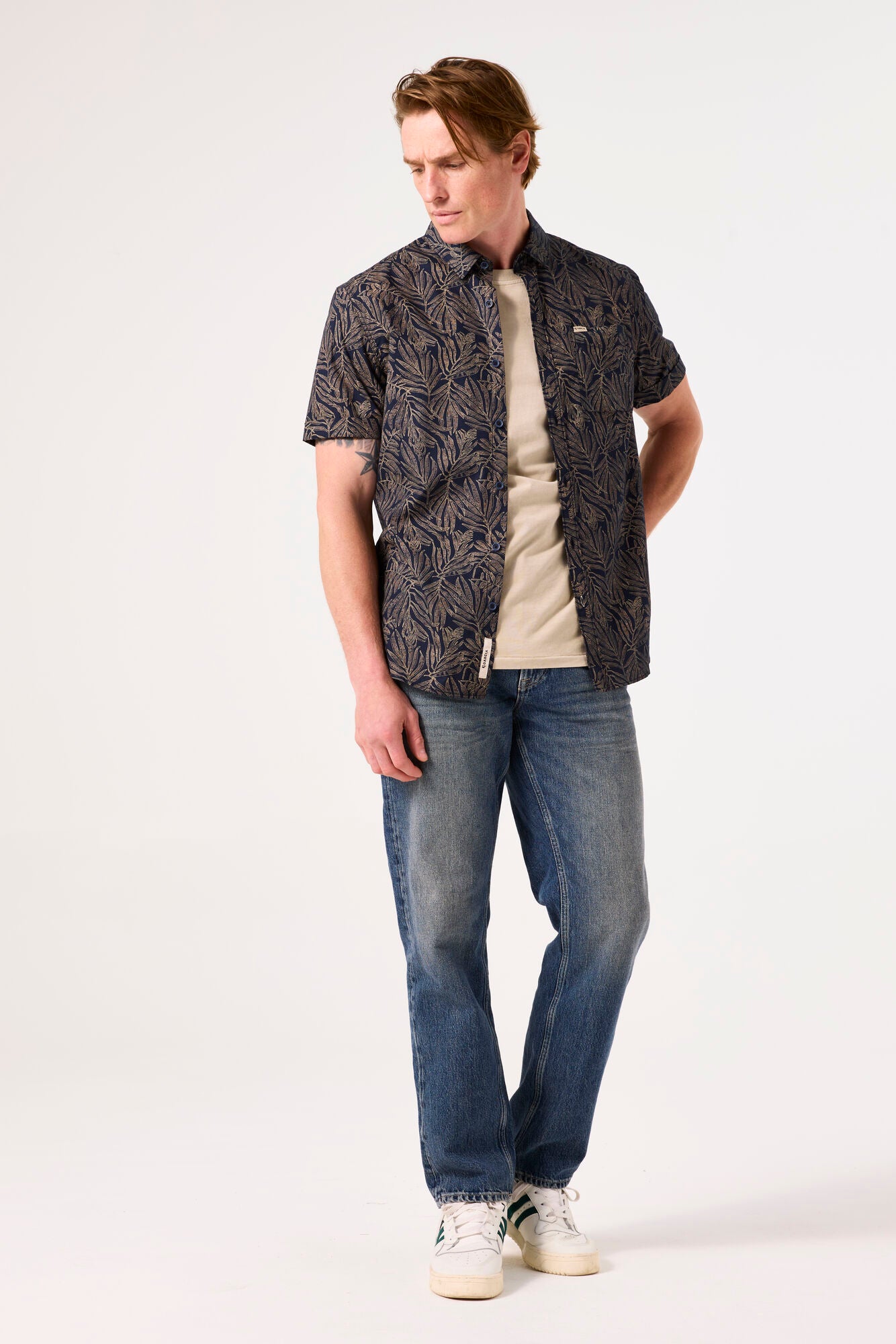 Garcia - Gold Palm SS Shirt - Deep Ink
