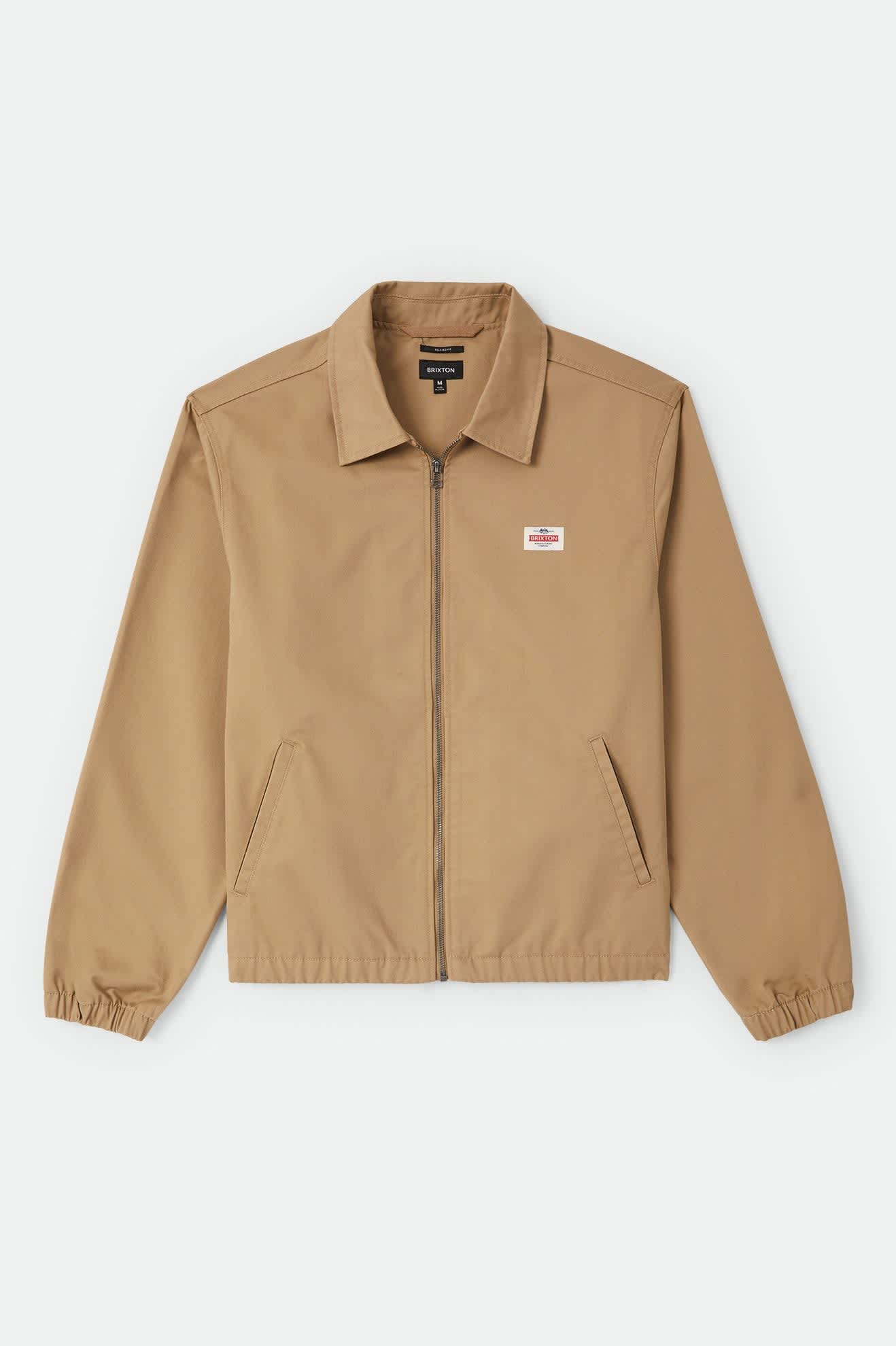 Brixton - Trademark Lightweight Garage Zip Jacket - British Khaki