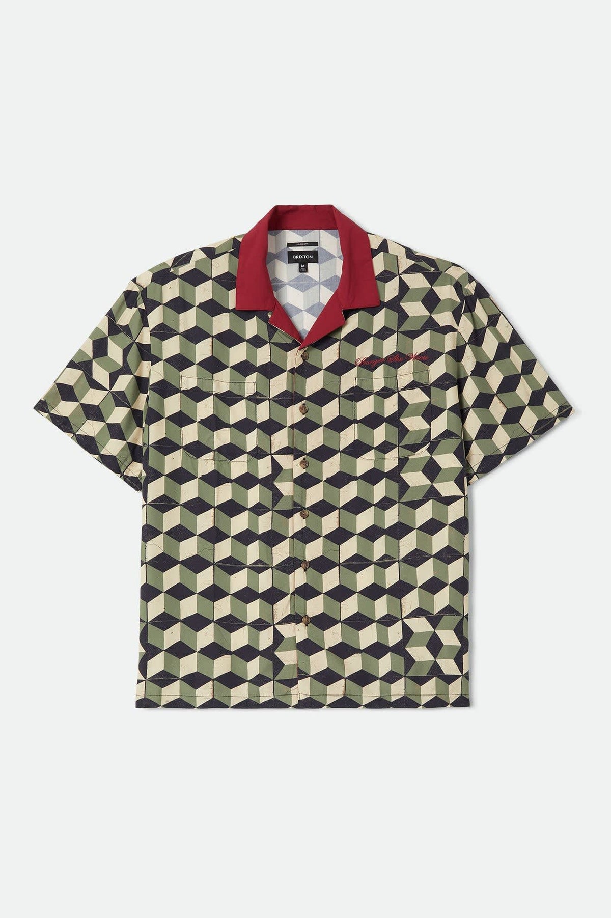 Brixton - Burger She Wrote SS Shirt - Black/Green Tile