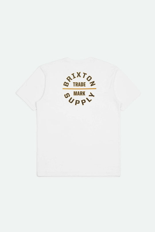 Brixton - Oath V SS Standard Tee - White/Washed Black/Gold