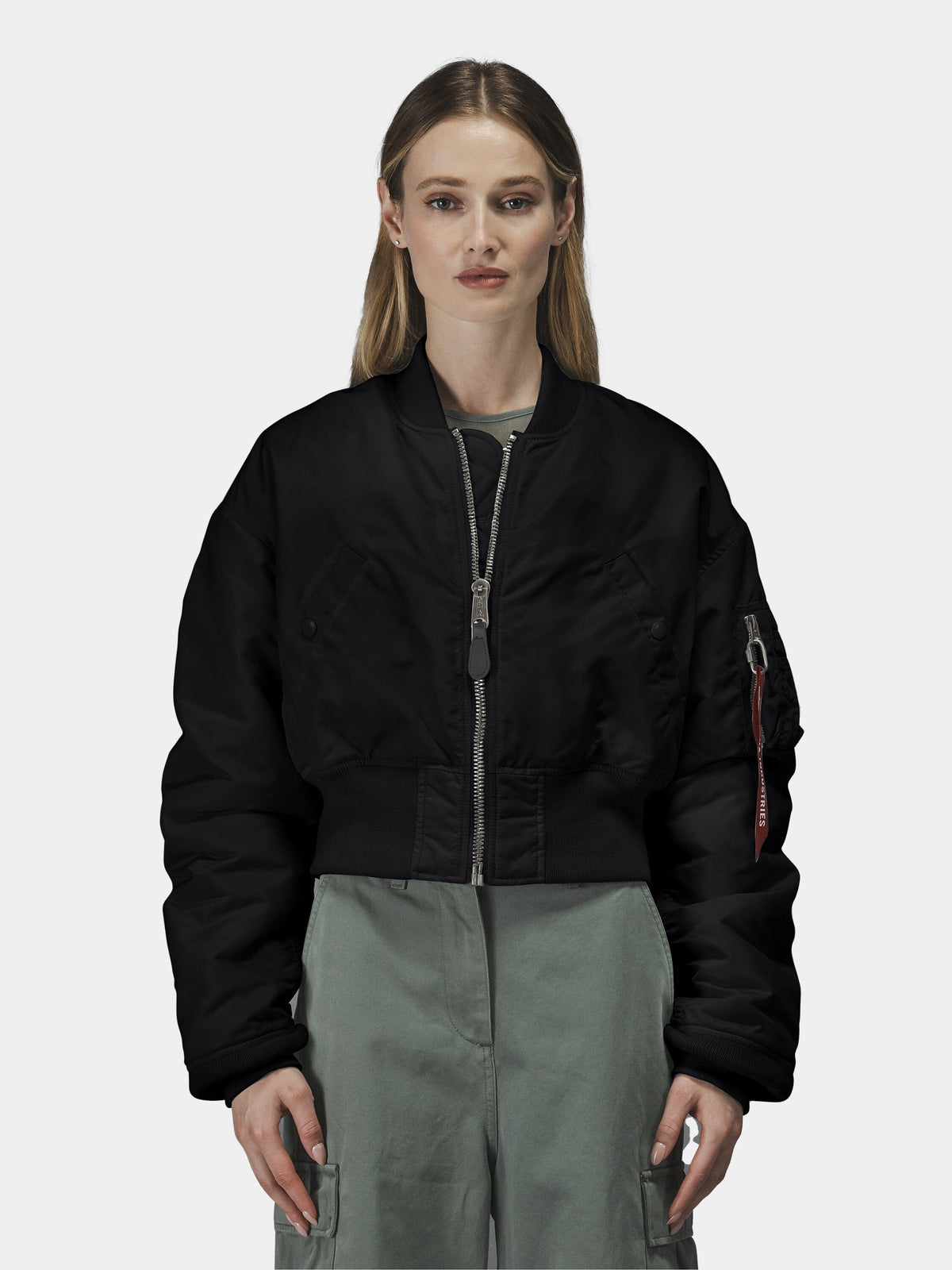 Alpha Ind. - MA-1 Oxford Cropped Flight Jacket - Black