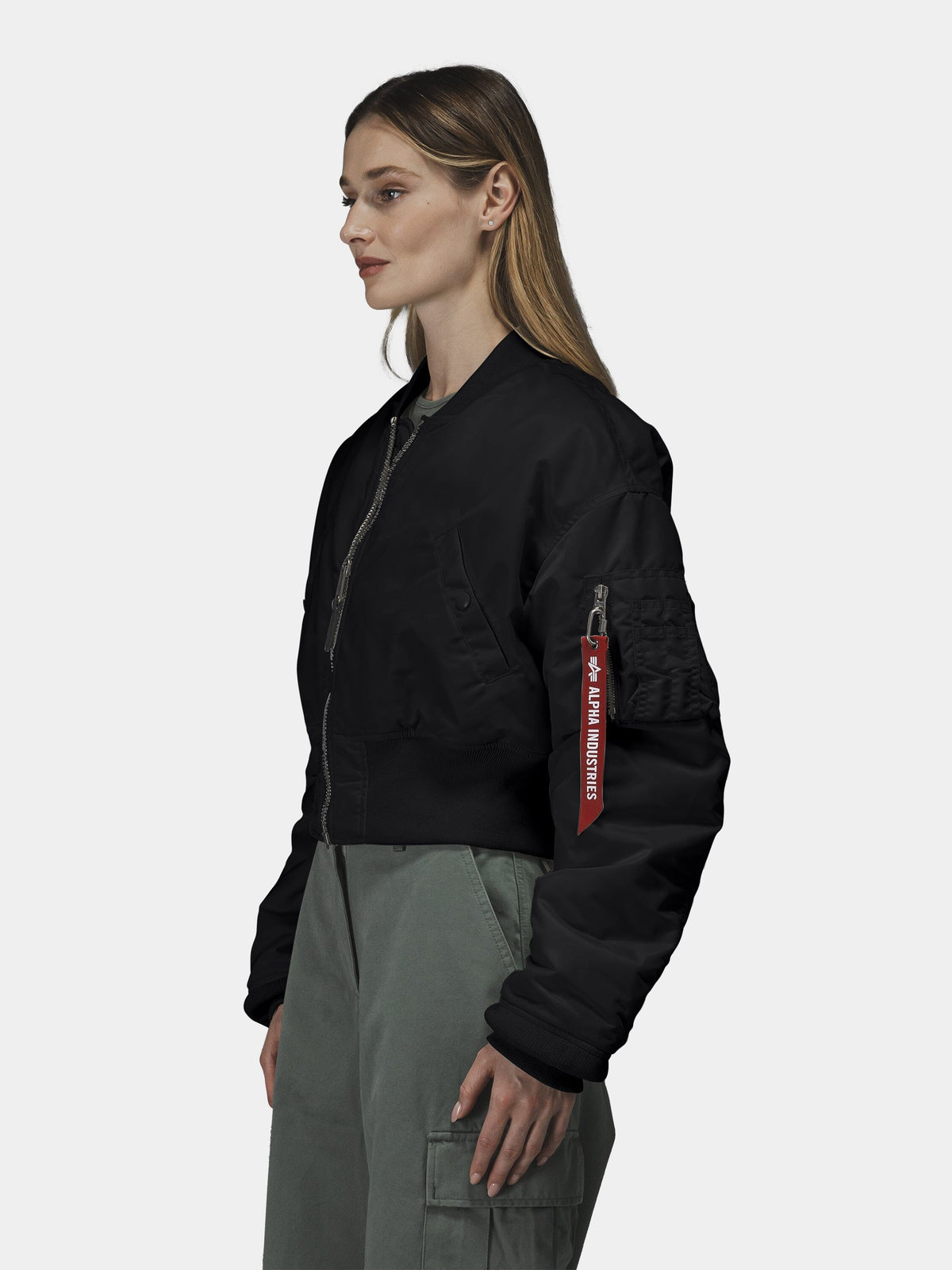 Alpha Ind. - MA-1 Oxford Cropped Flight Jacket - Black
