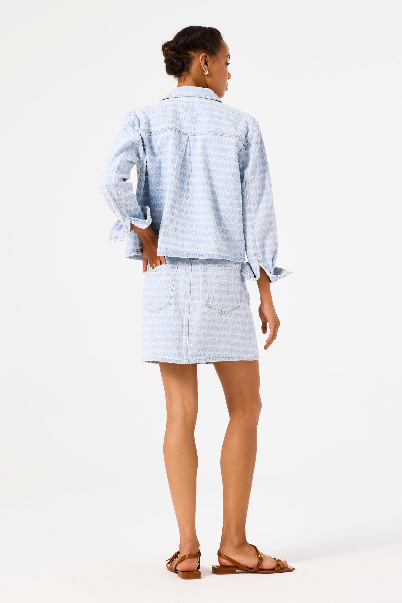 Garcia - Textured Denim Jacket - Light Used