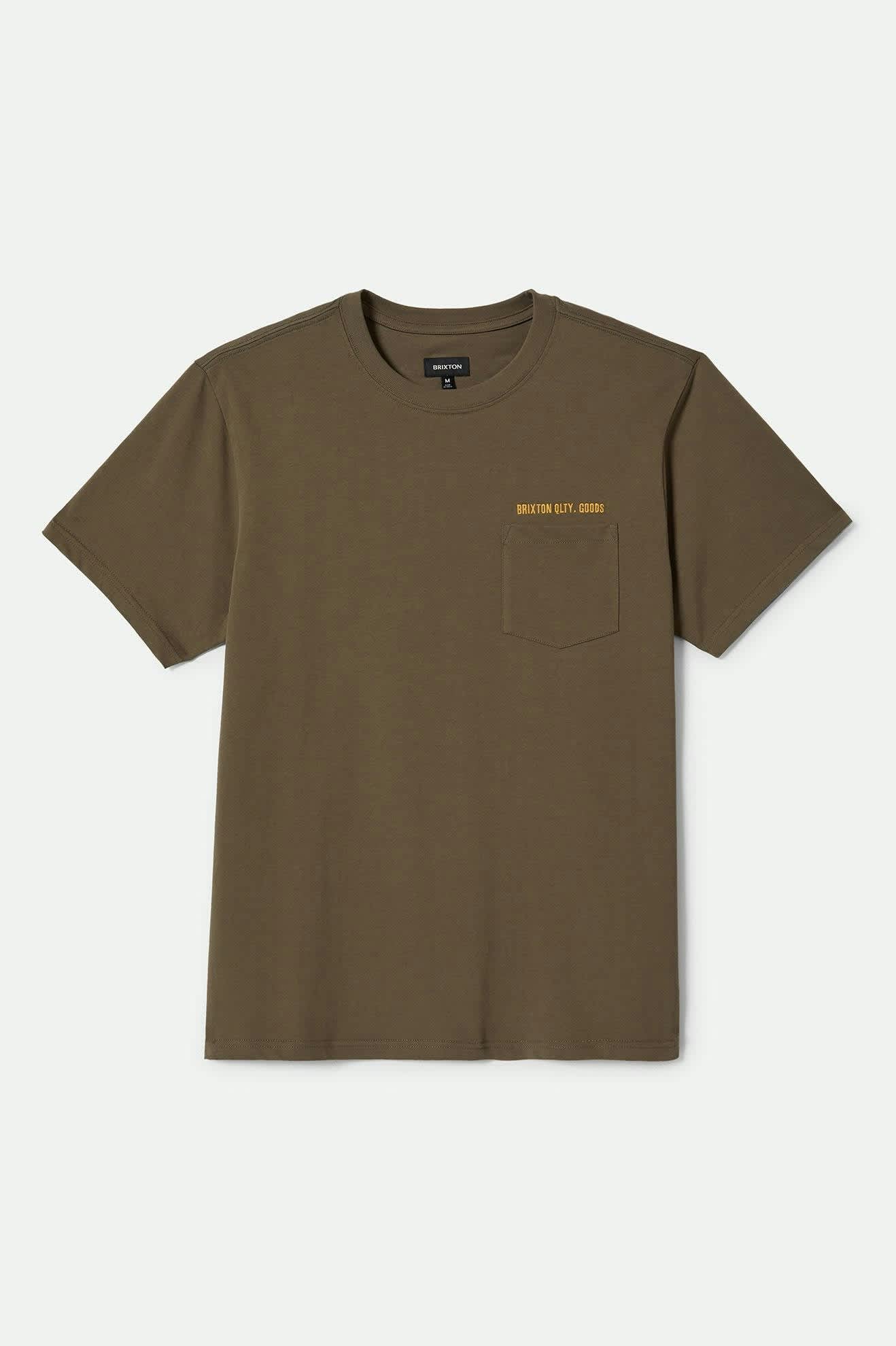 Brixton - Embroidered Heavyweight Pocket Tee - Ivy Green