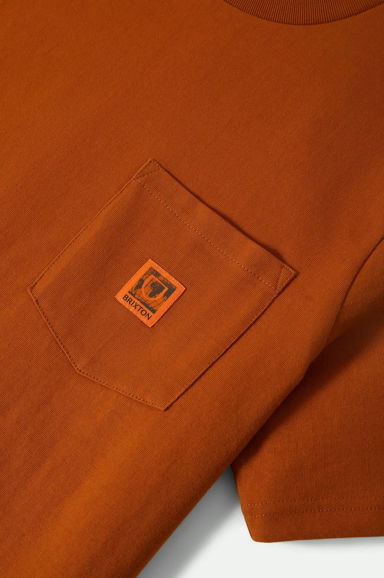 Brixton - Union Heavyweight Boxy Pocket Tee - Rustic Caramel